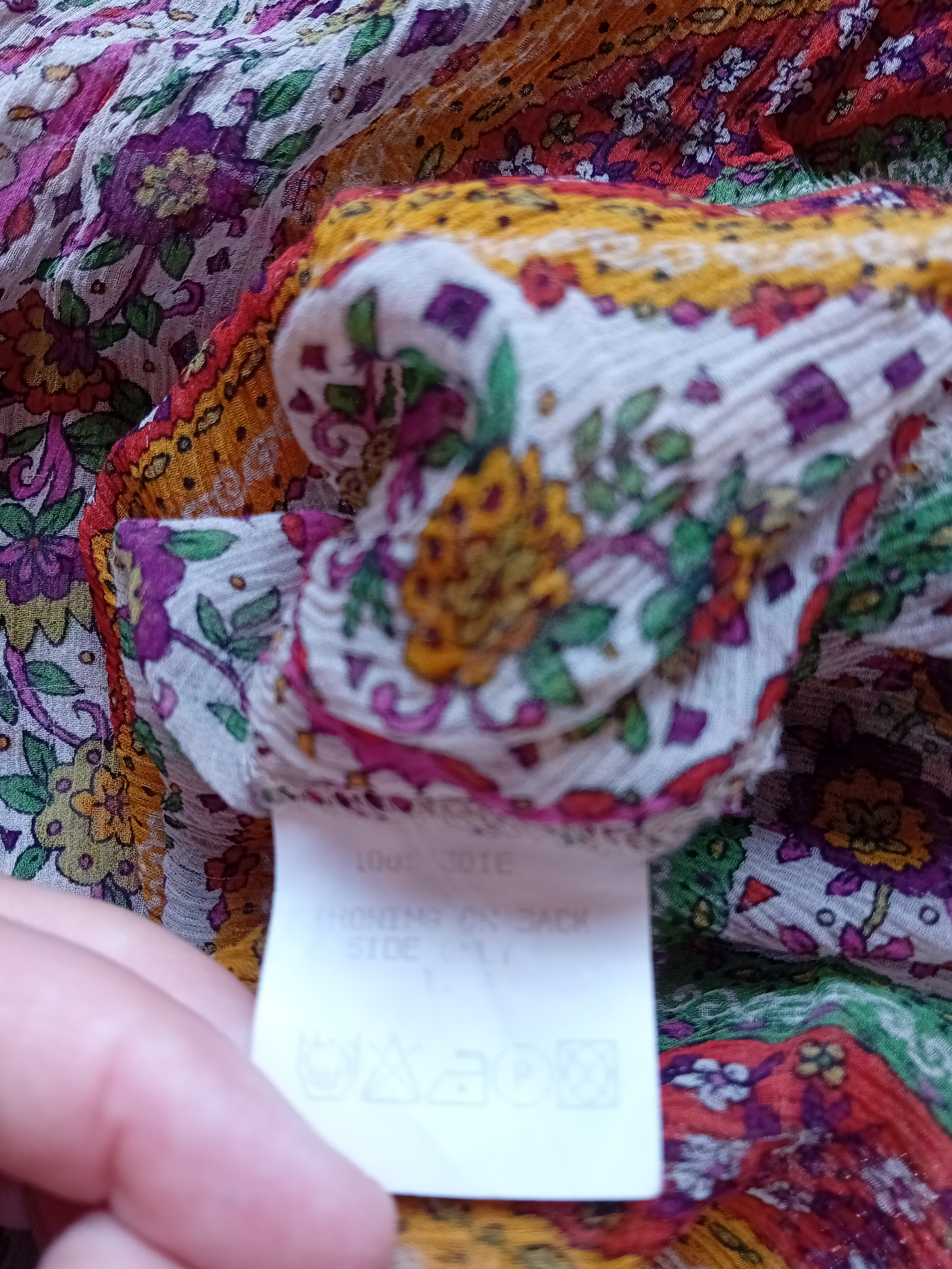 Blouse Fluide En Soie Motifs Psychédéliques