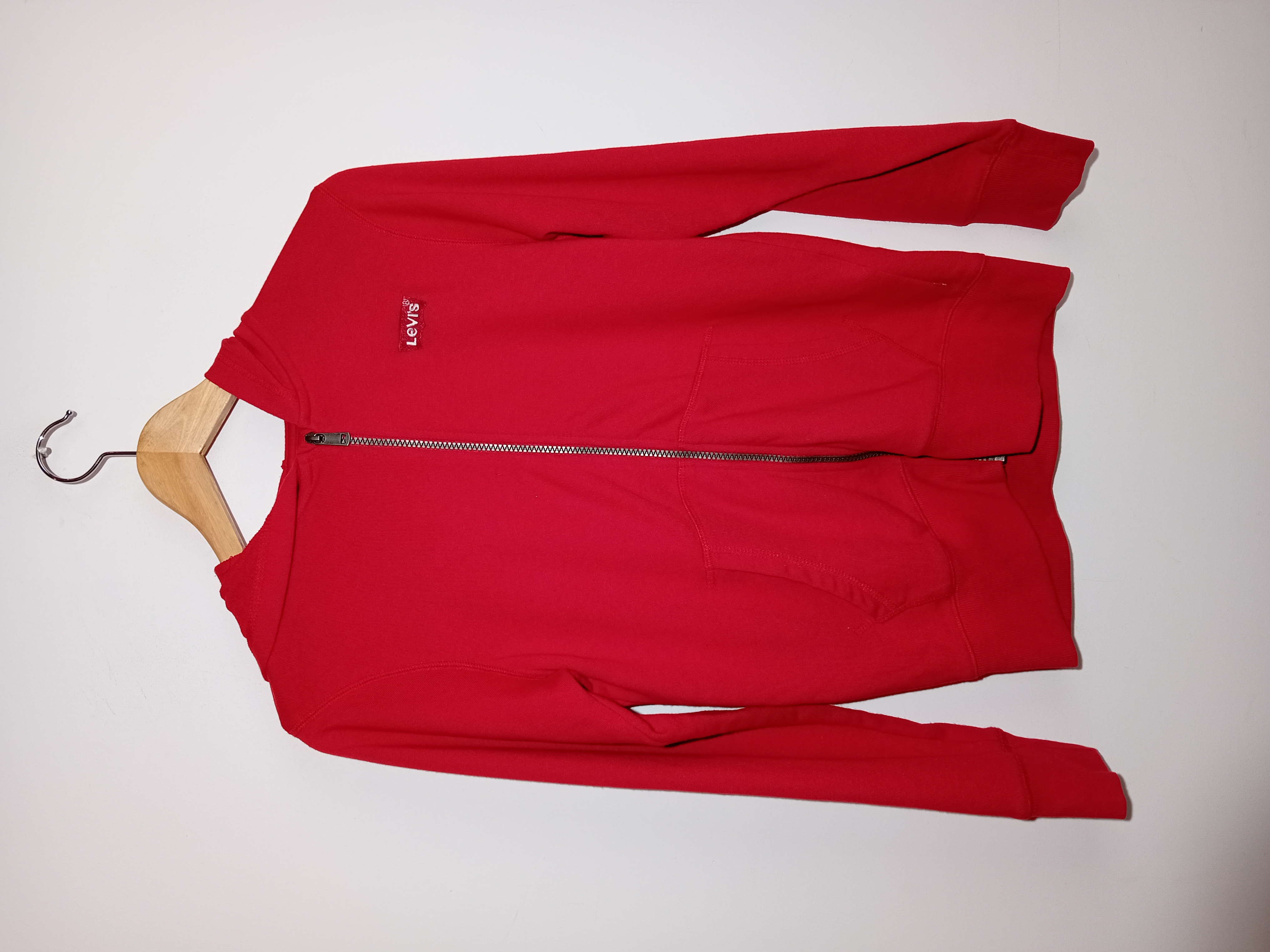 Sweat A Capuche Zippe Rouge Levis