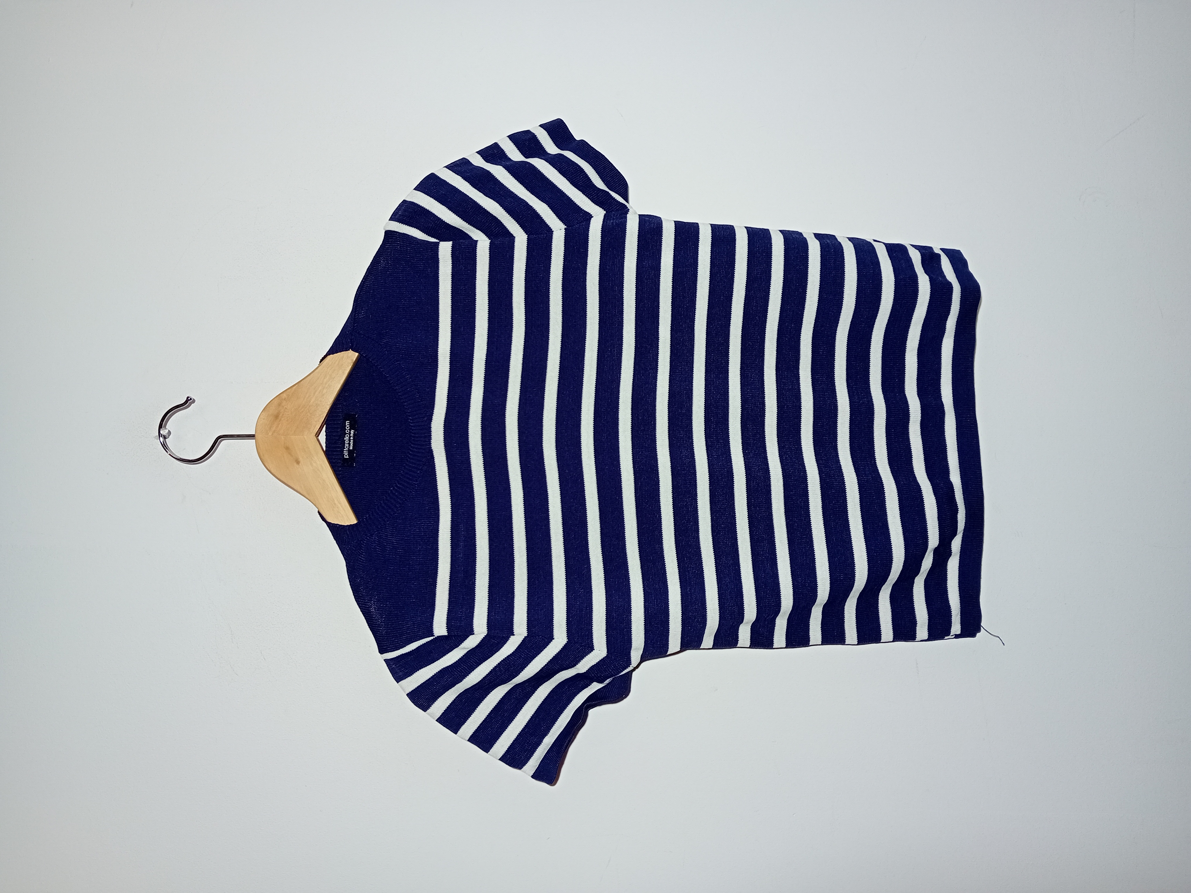 T-shirt En Maille Rayé Bleu Et Blanc Pittarello