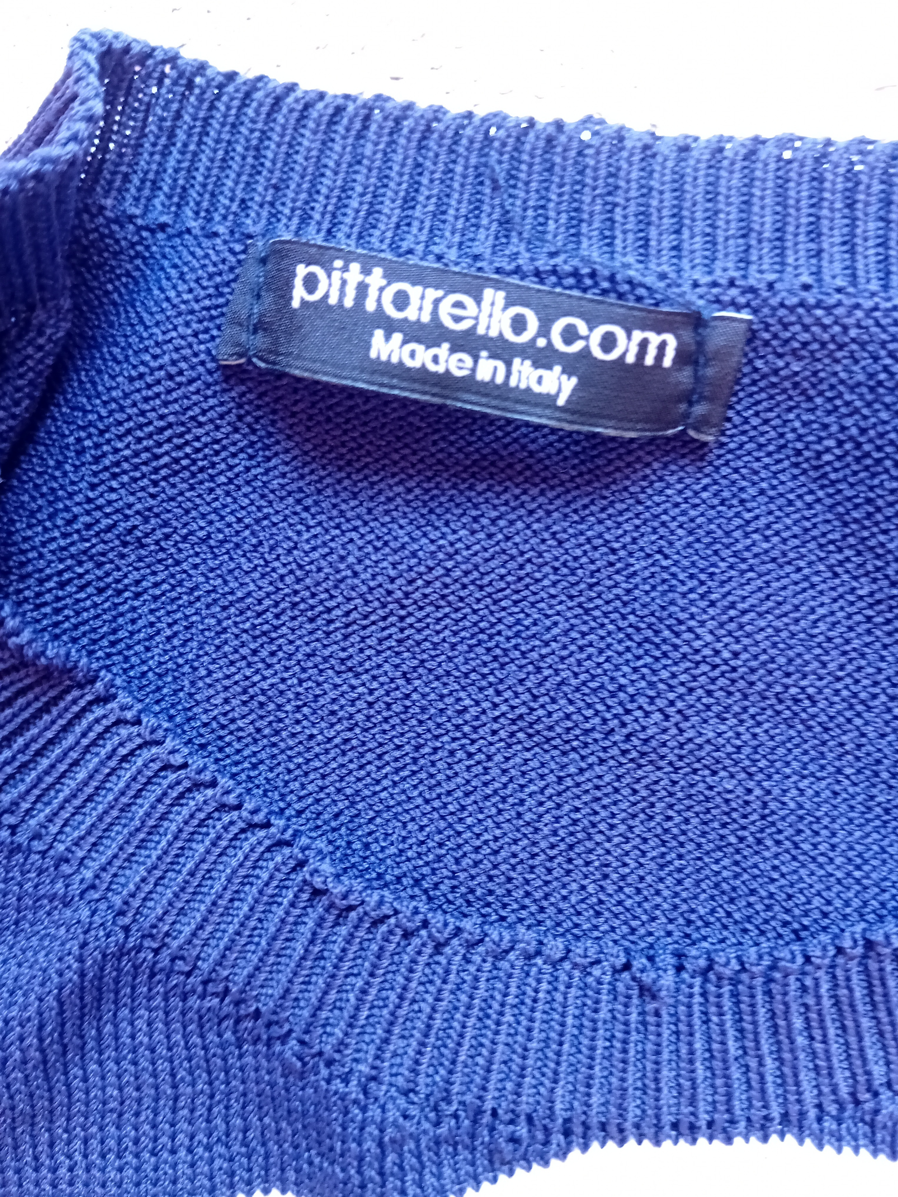 T-shirt En Maille Rayé Bleu Et Blanc Pittarello