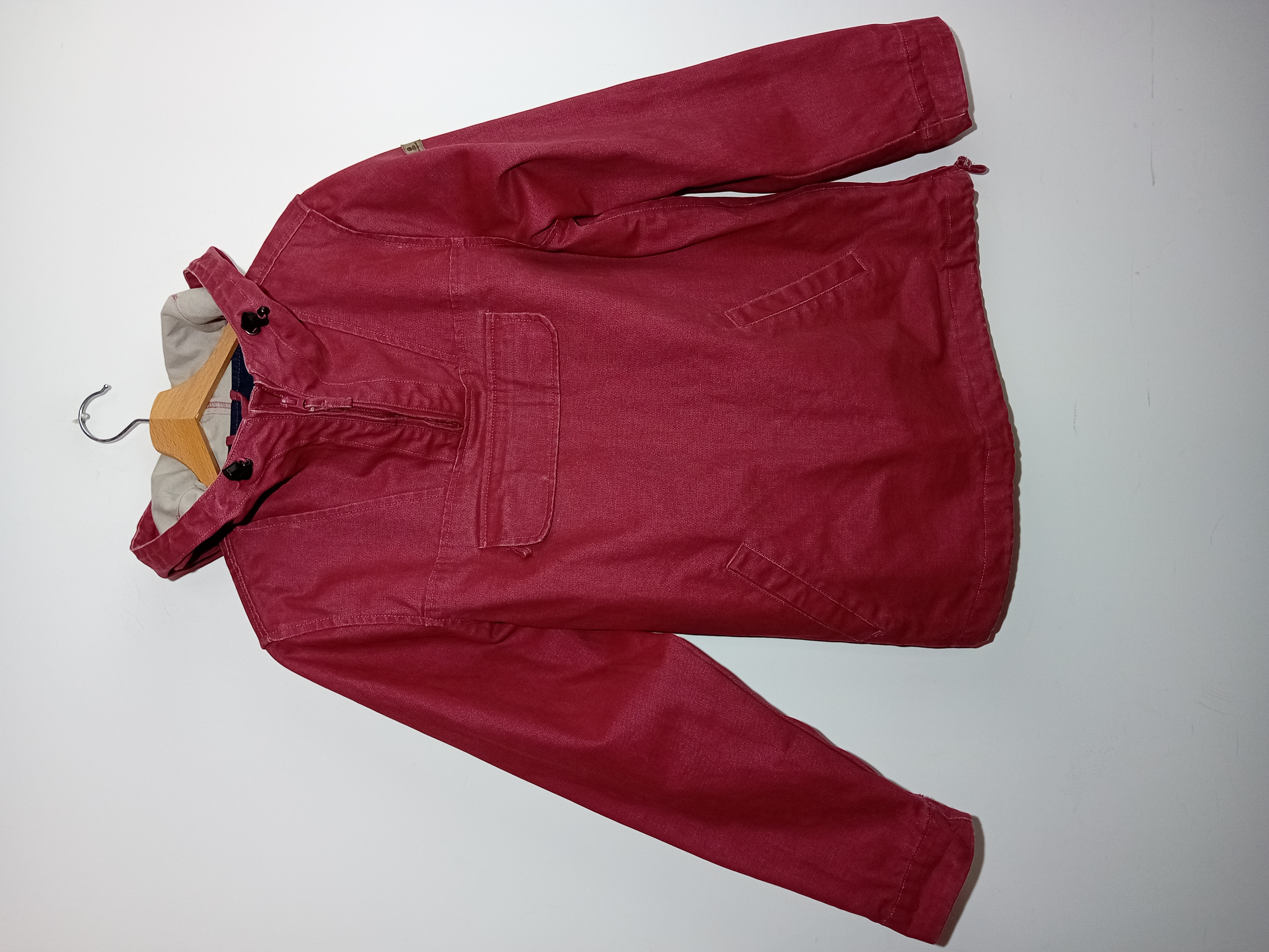 Veste À Capuche Mousqueton Rouge Bordeaux L