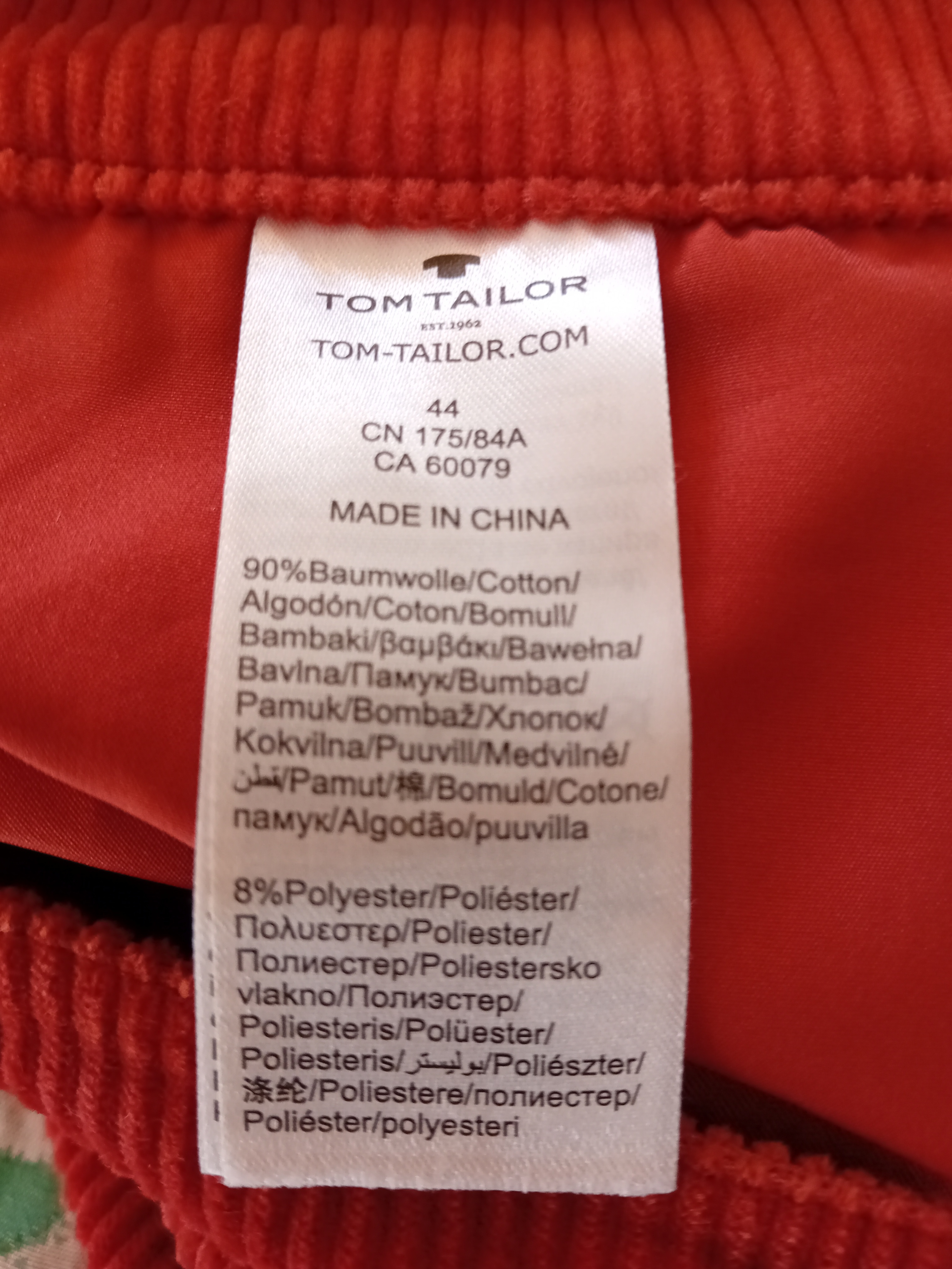 Jupe Courte En Velours Côtelé Tom Tailor