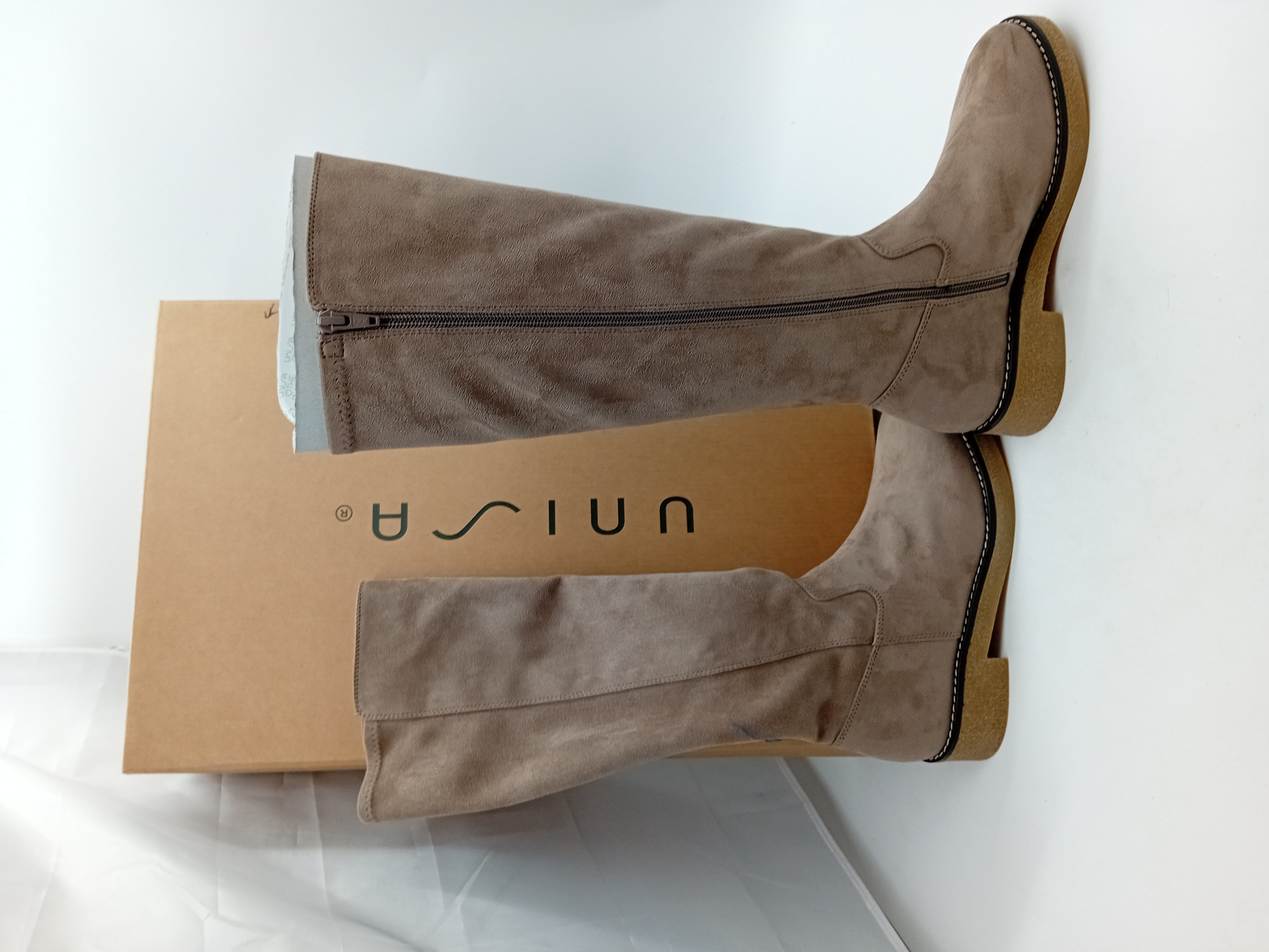 Bottes Hautes En Daim Unisa Marron