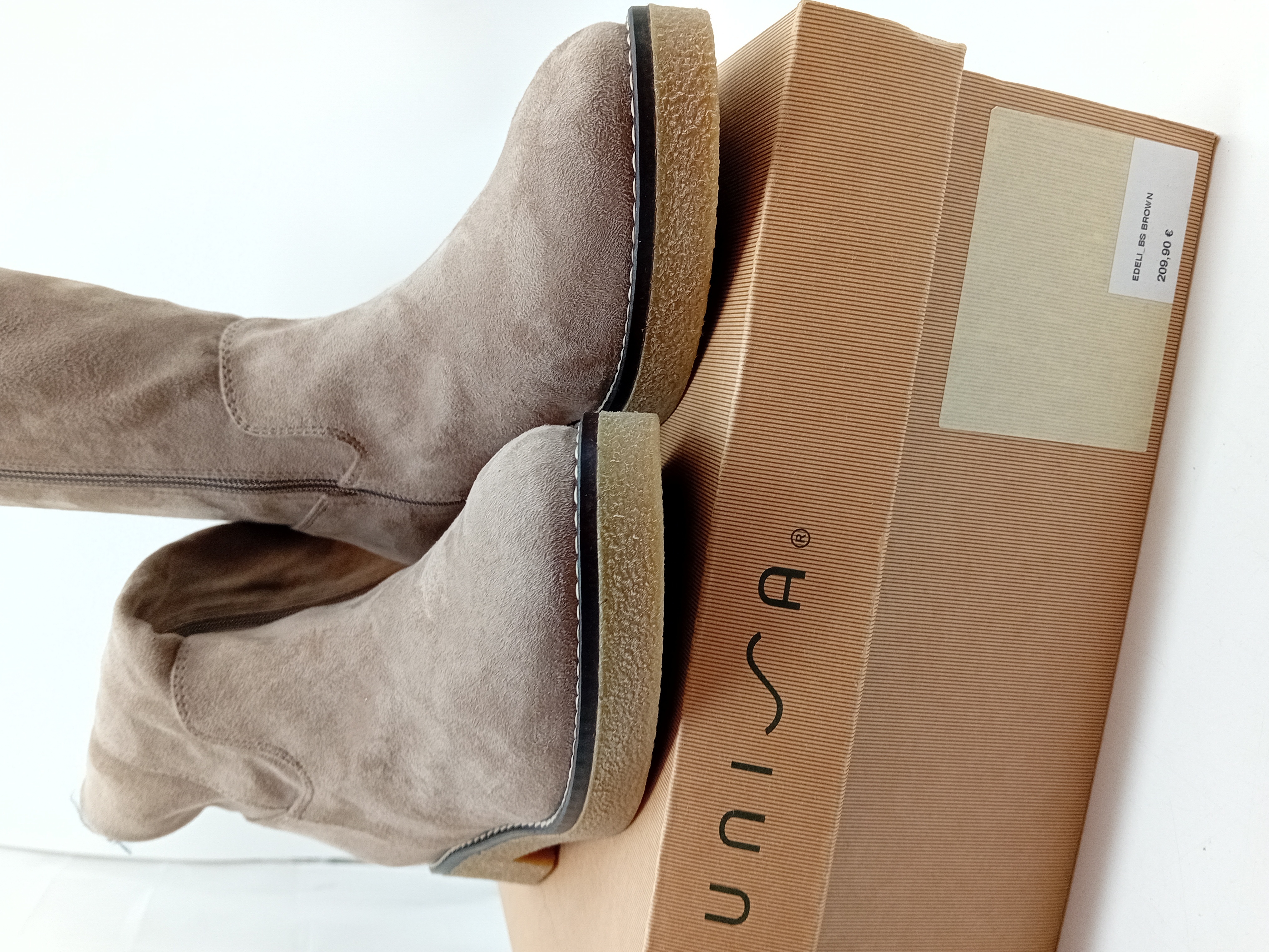 Bottes Hautes En Daim Unisa Marron