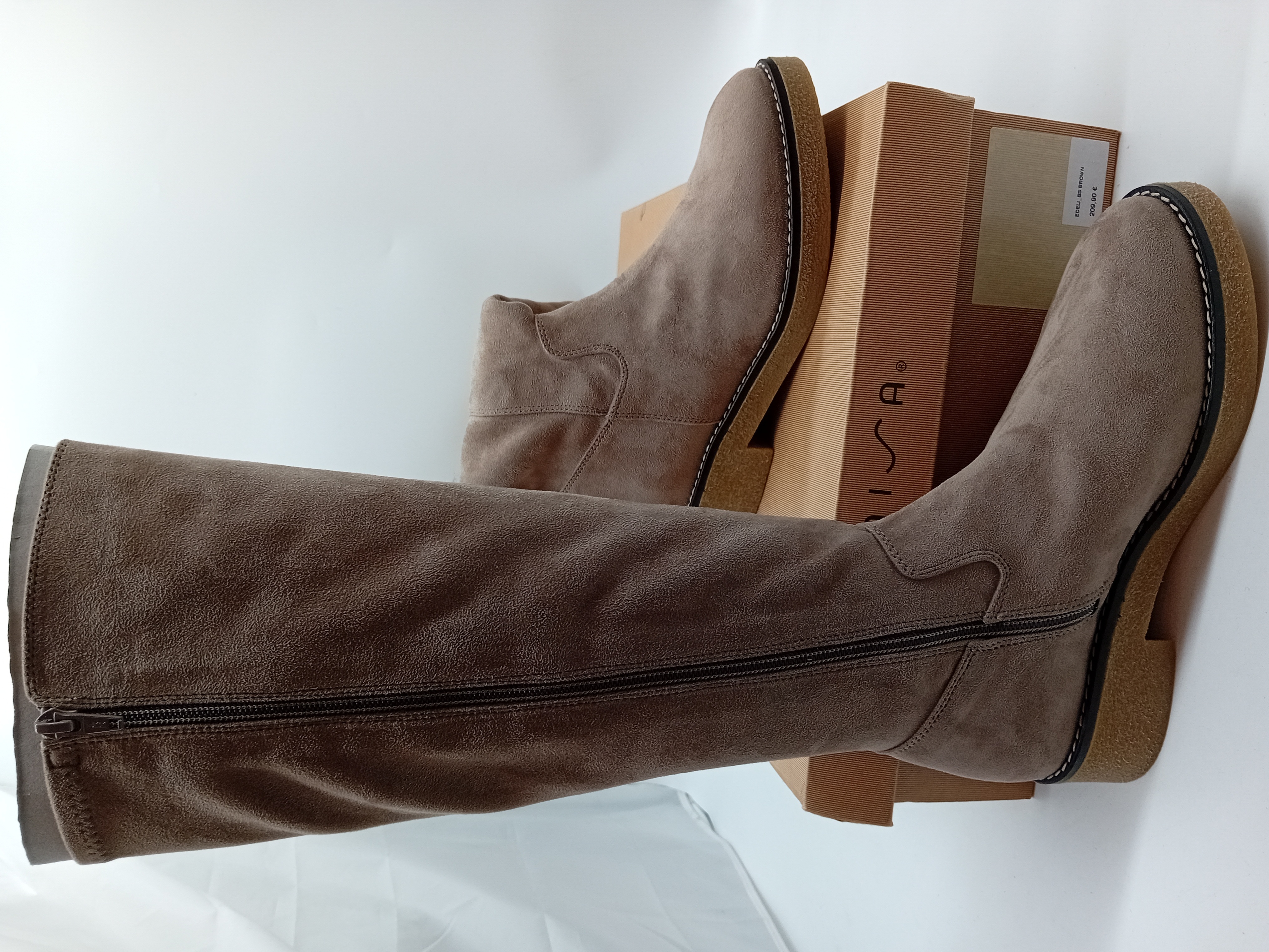 Bottes Hautes En Daim Unisa Marron