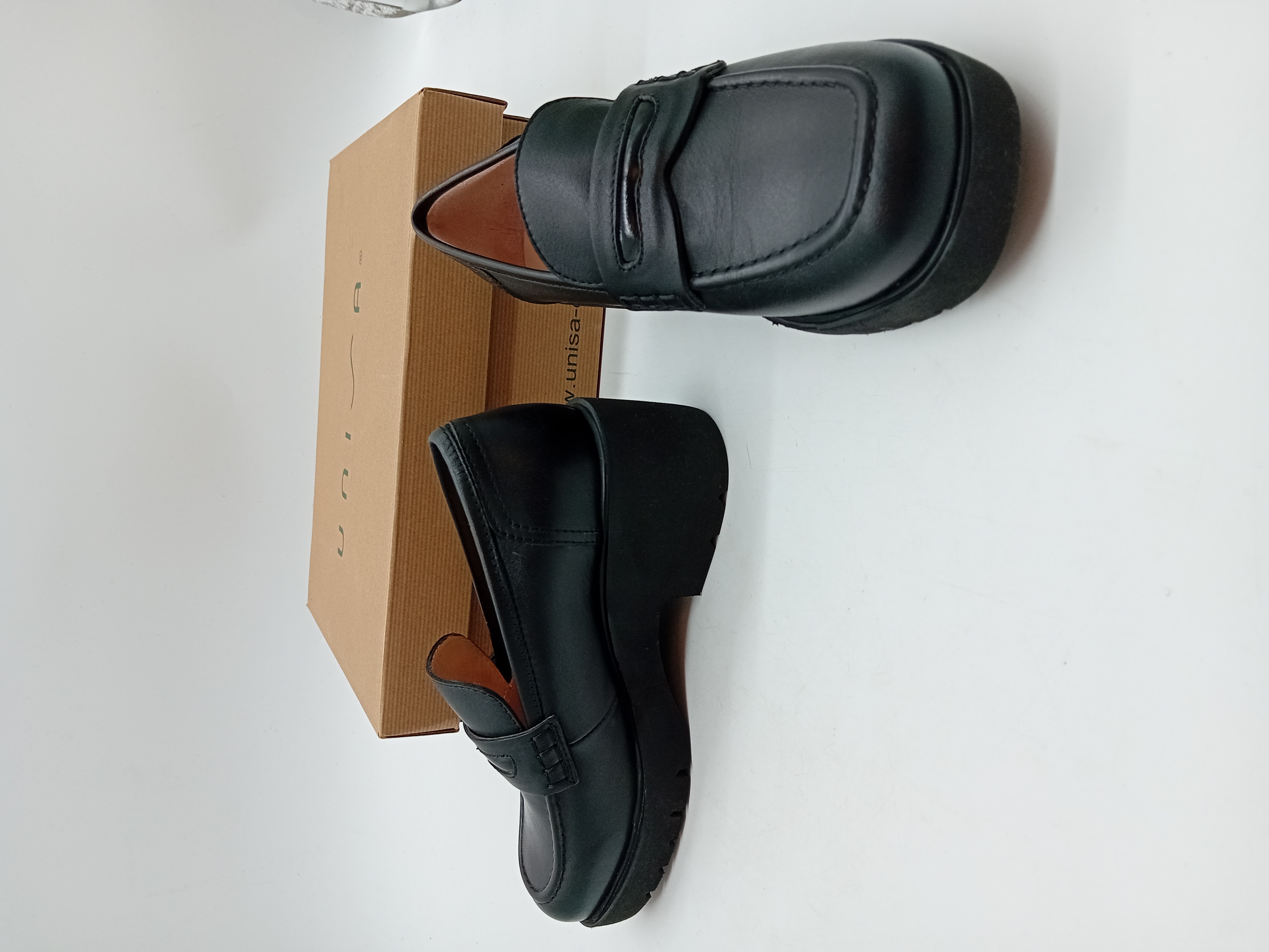 Mocassins Unisa Compenses Noirs