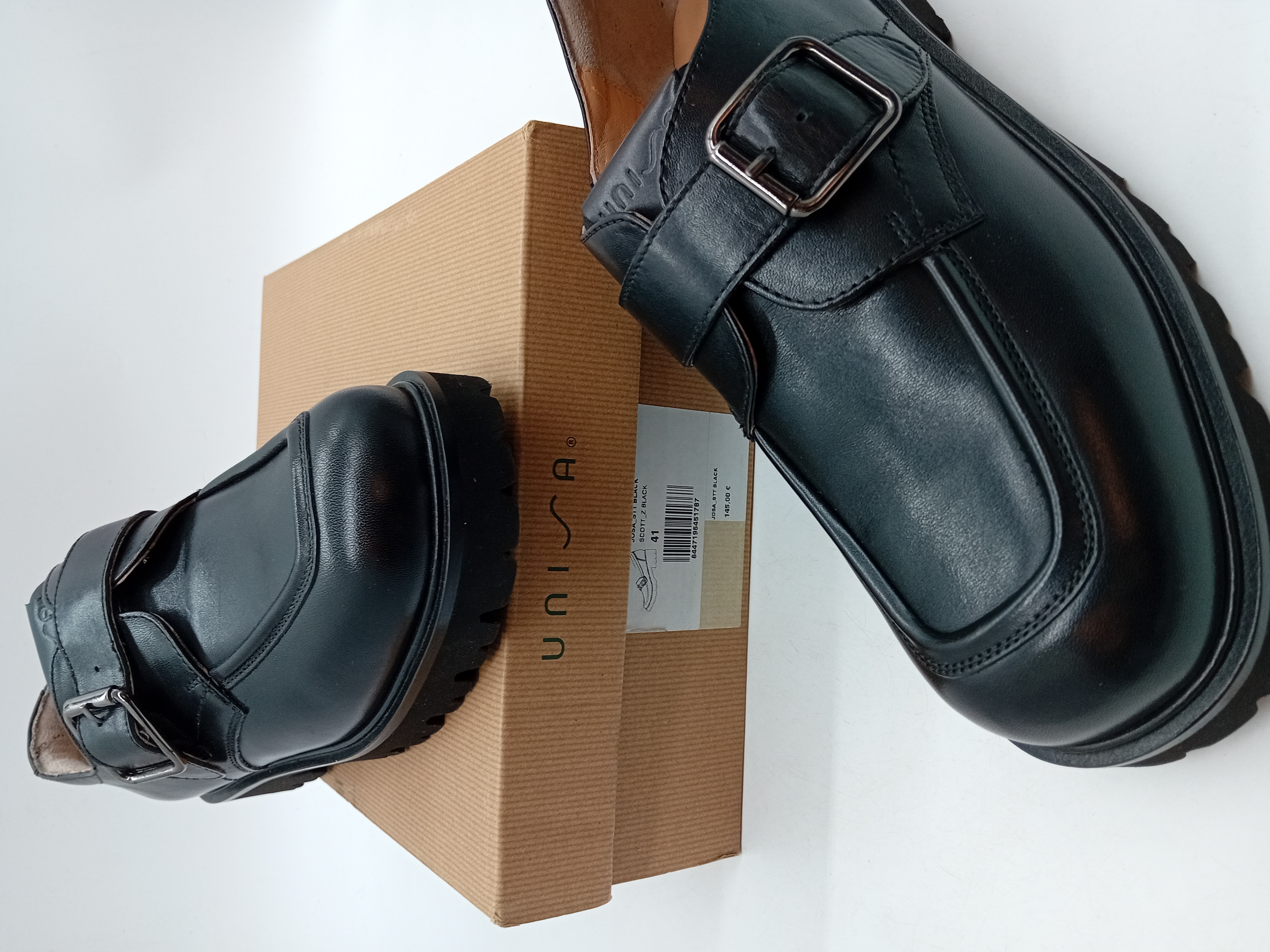 Mocassins Cuir Noir Unisa