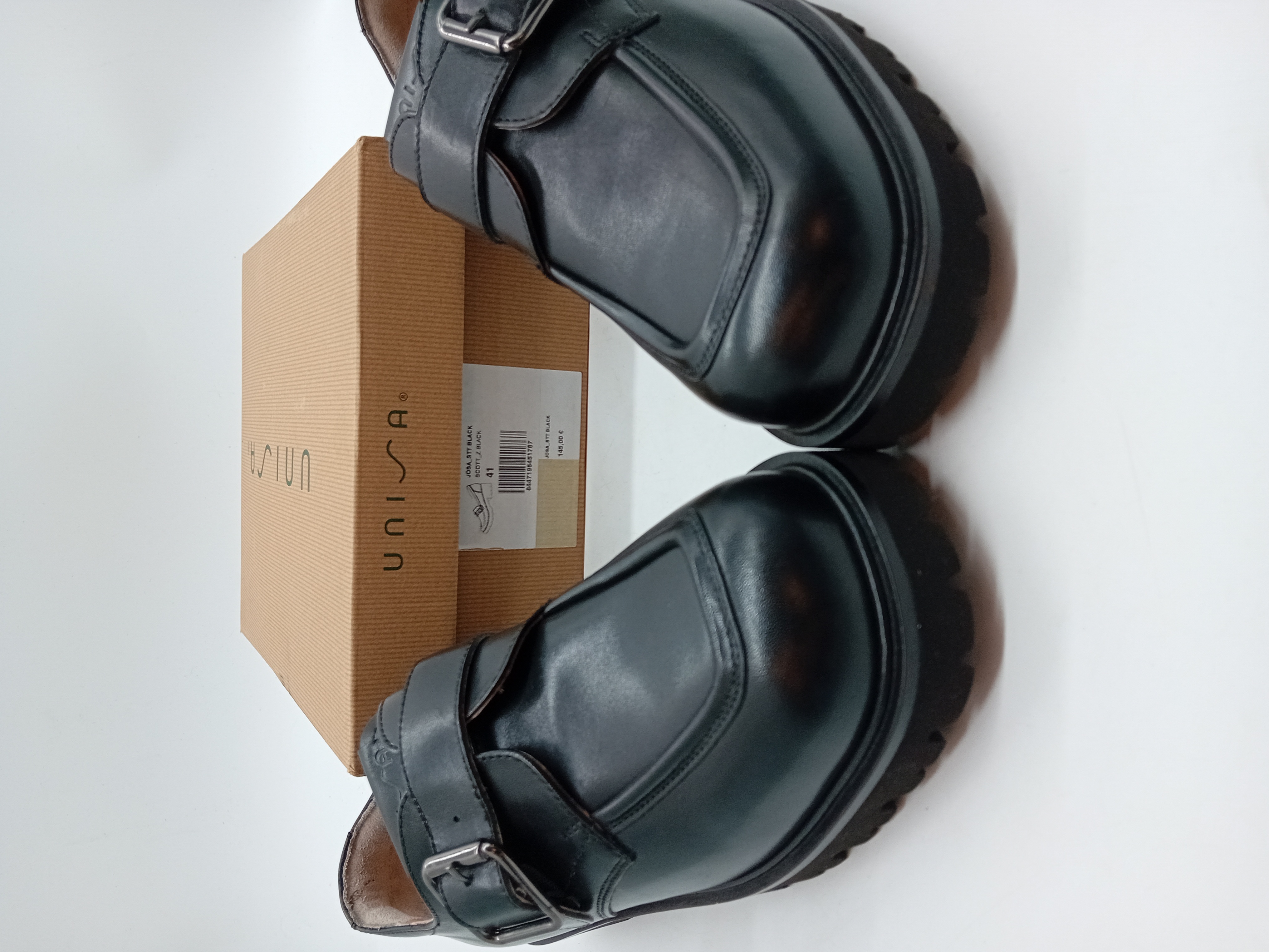 Mocassins Cuir Noir Unisa