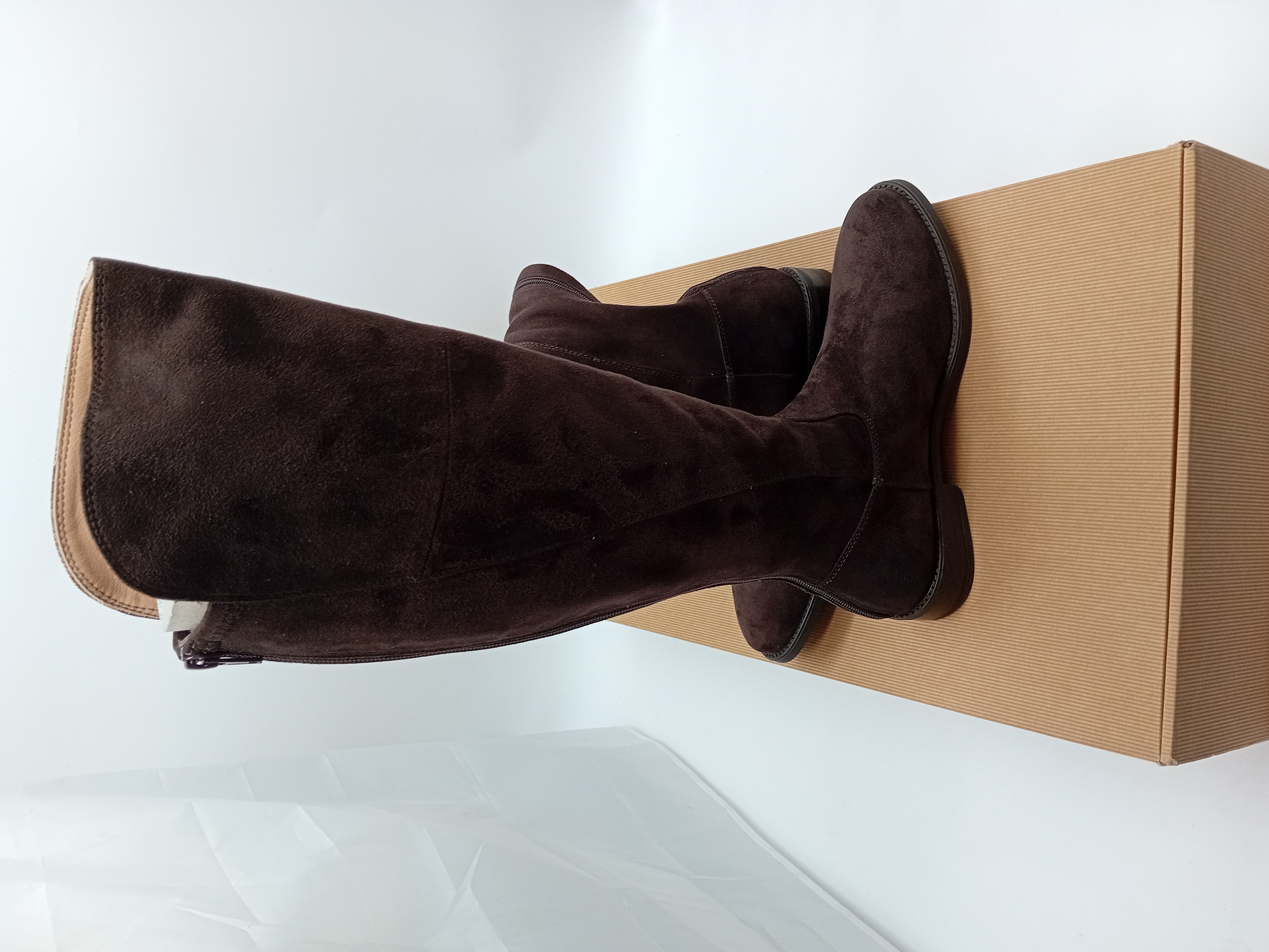 Bottes Hautes En Daim Marron Unisa