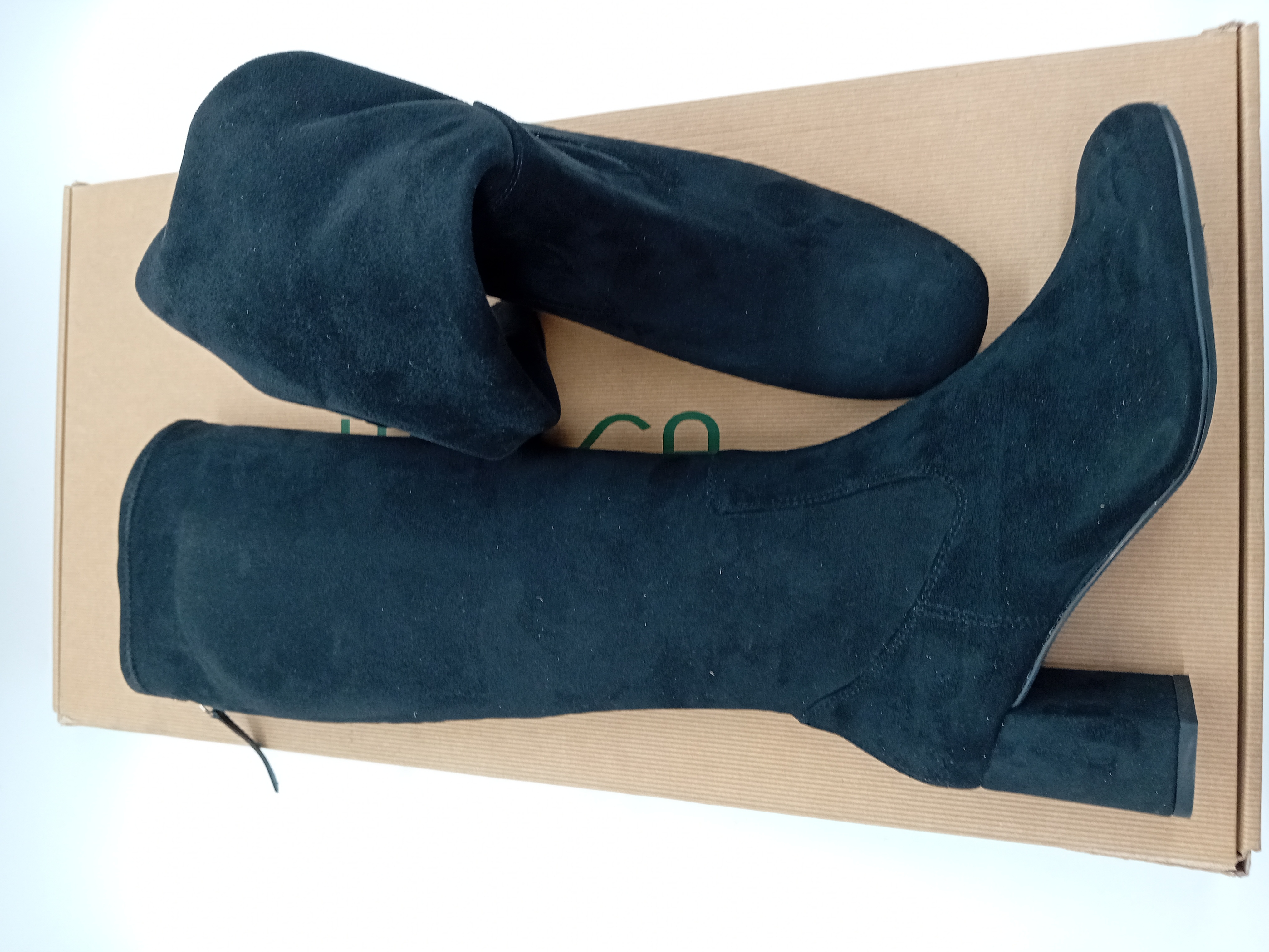 Bottes Hautes En Daim Noir Unisa 37