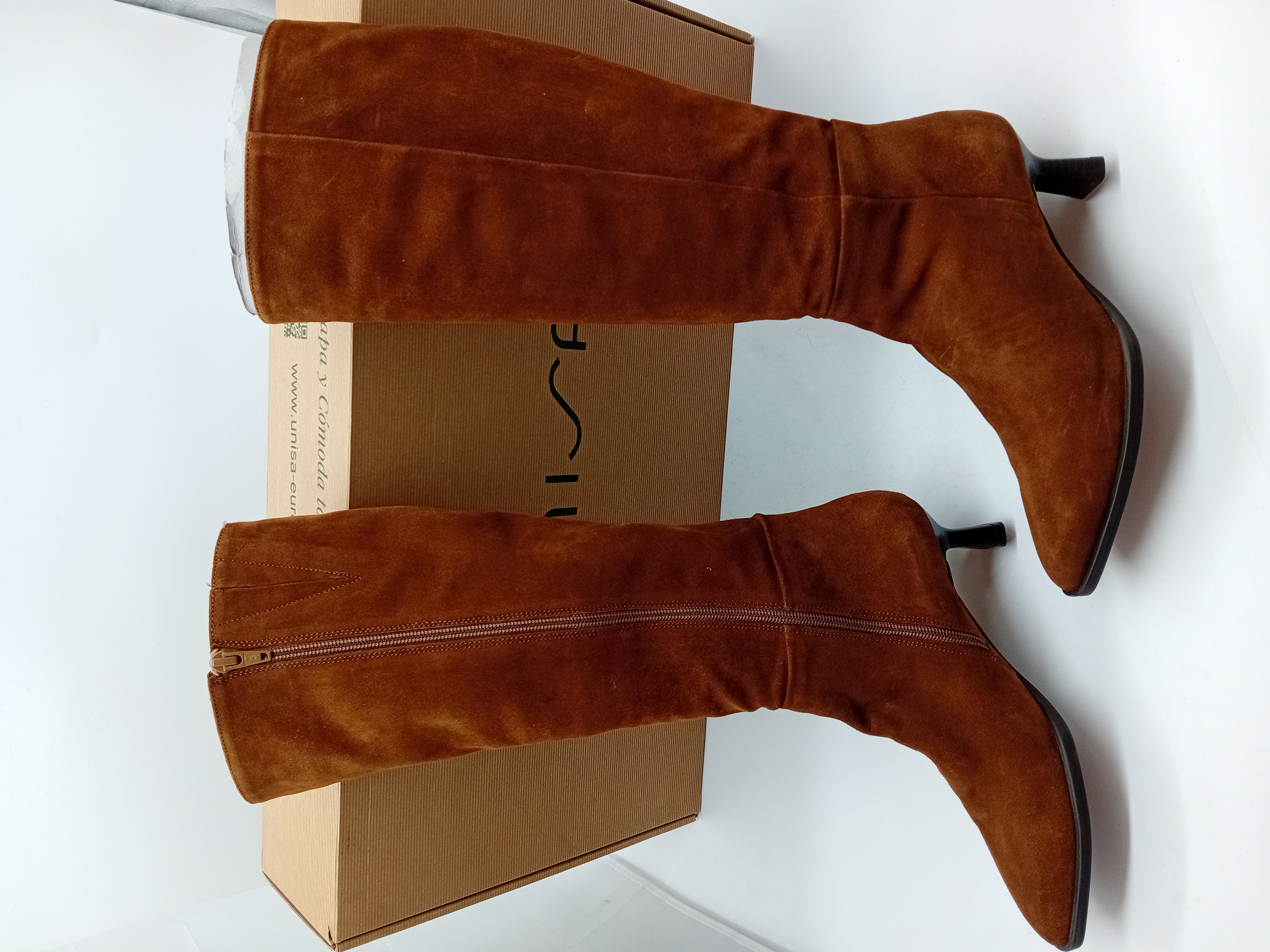 Bottes Hautes Daim Camel Unisa