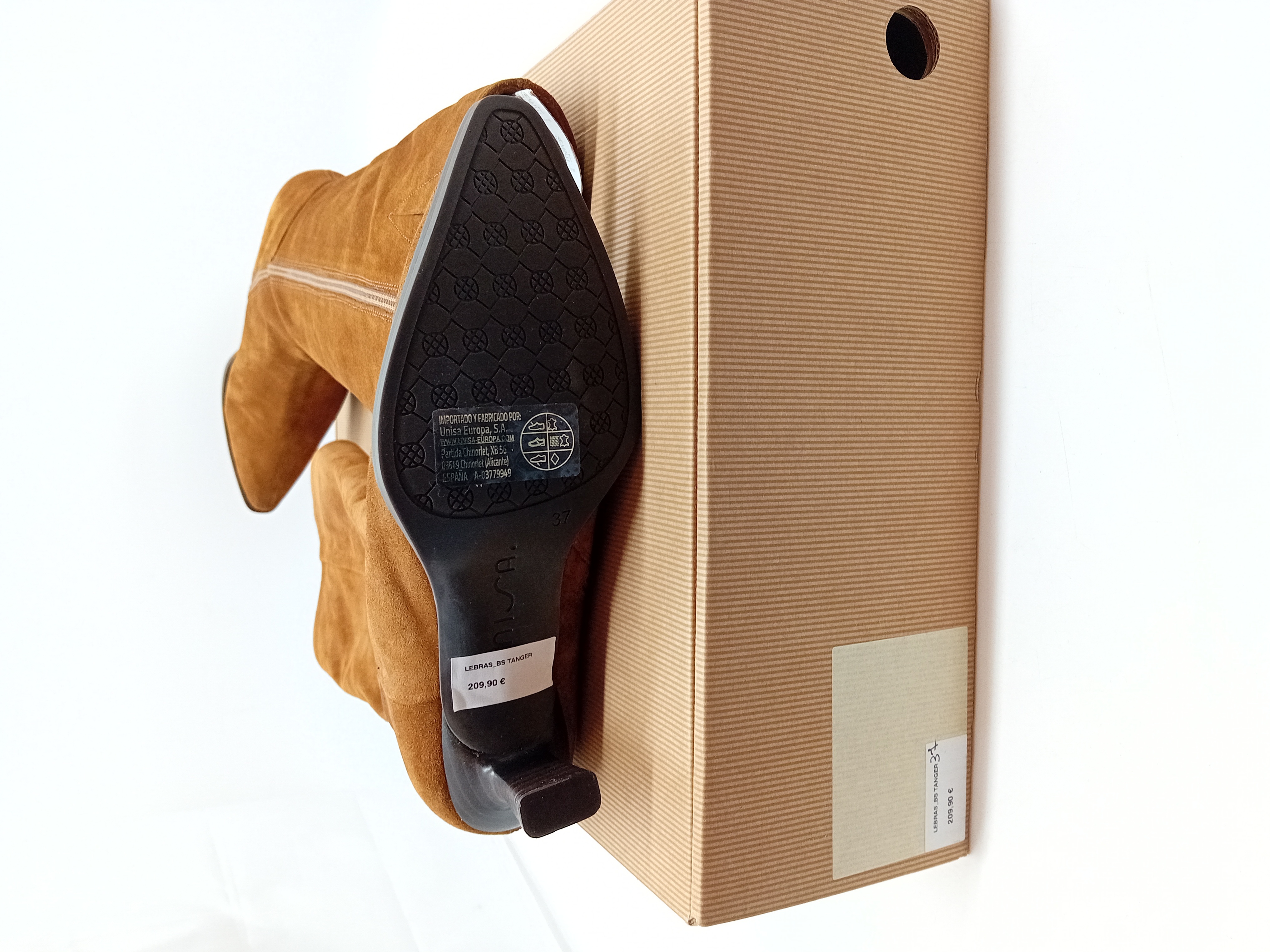 Bottes Hautes Daim Camel Unisa