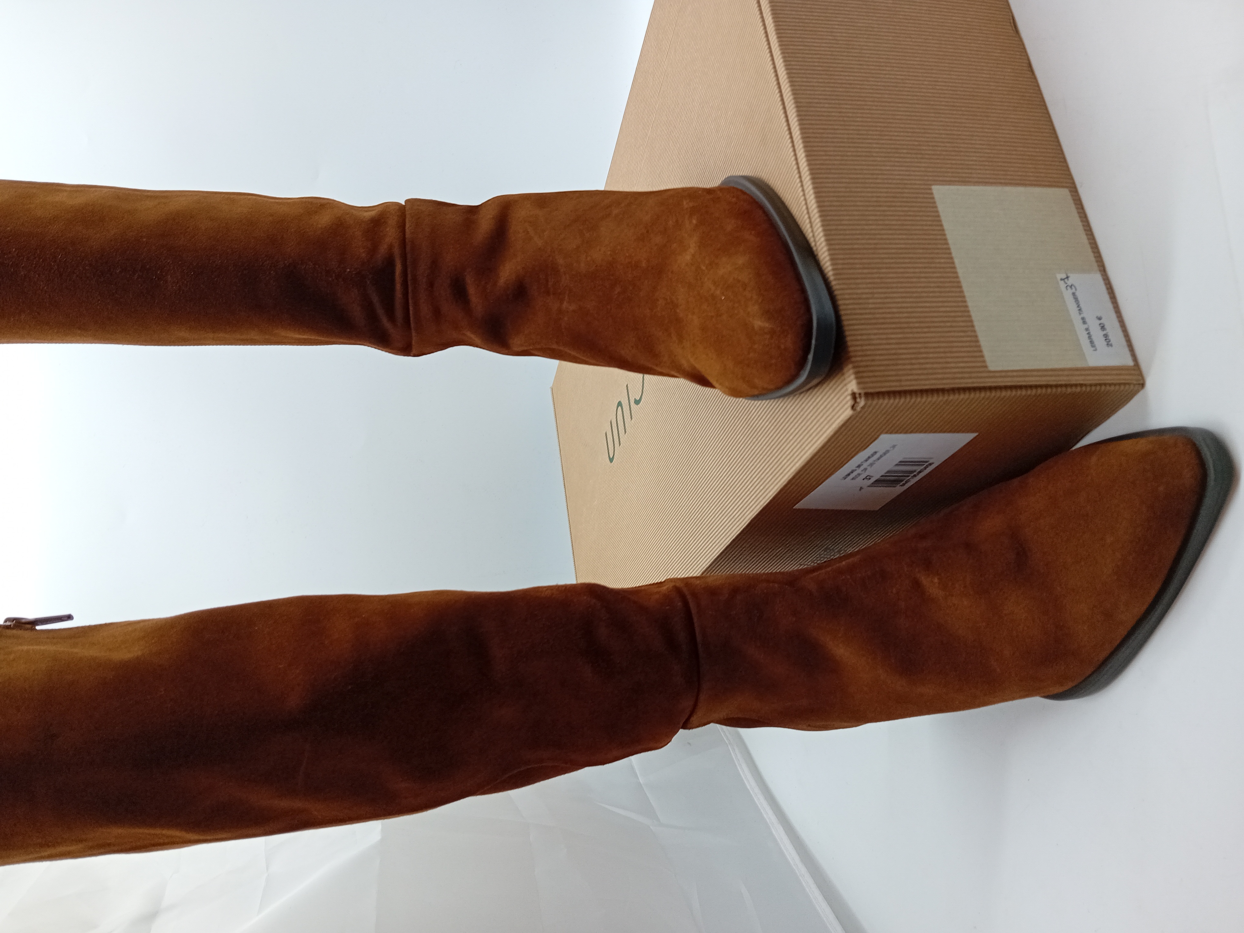 Bottes Hautes Daim Camel Unisa