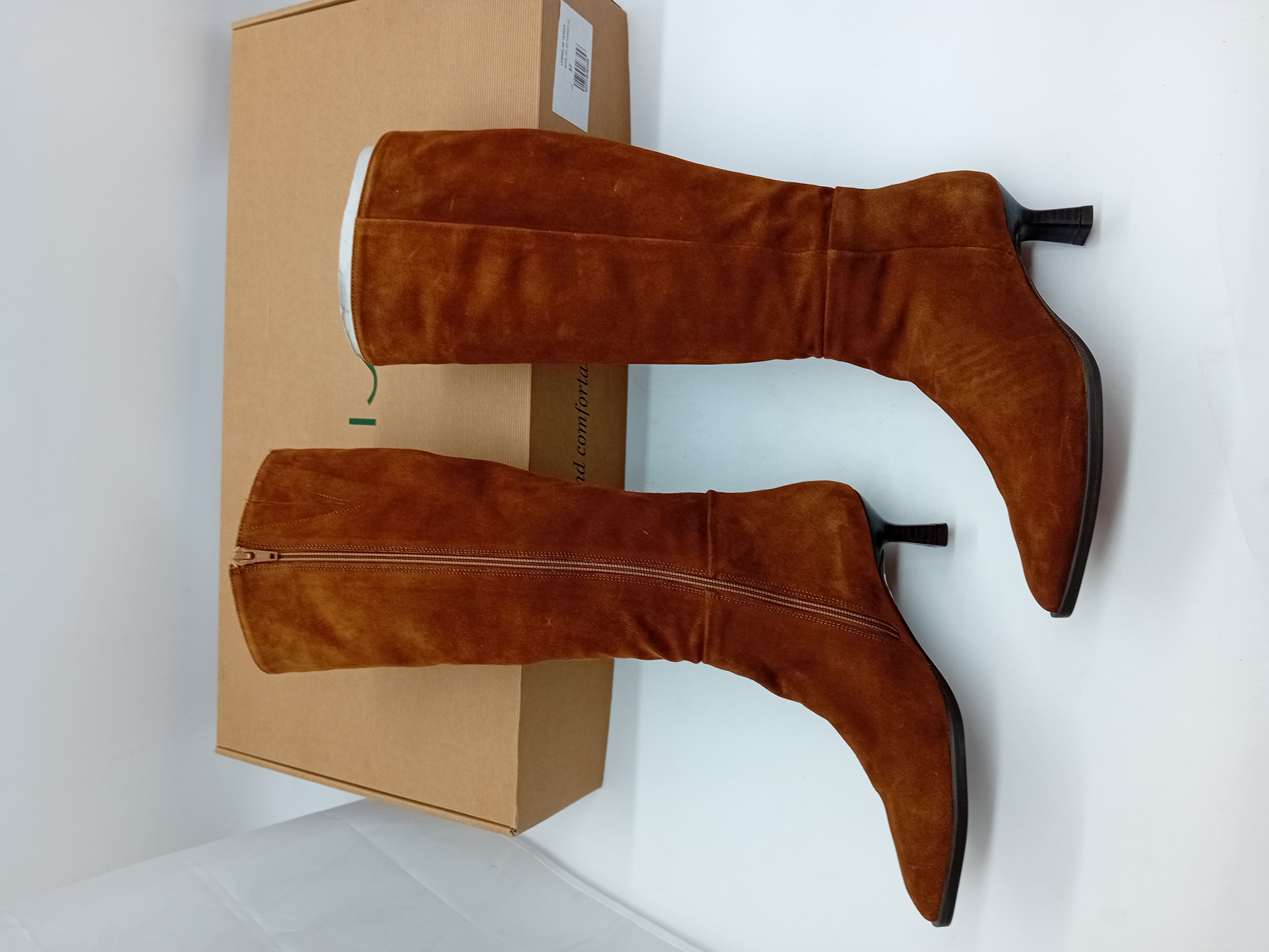 Bottes Hautes Daim Camel Unisa