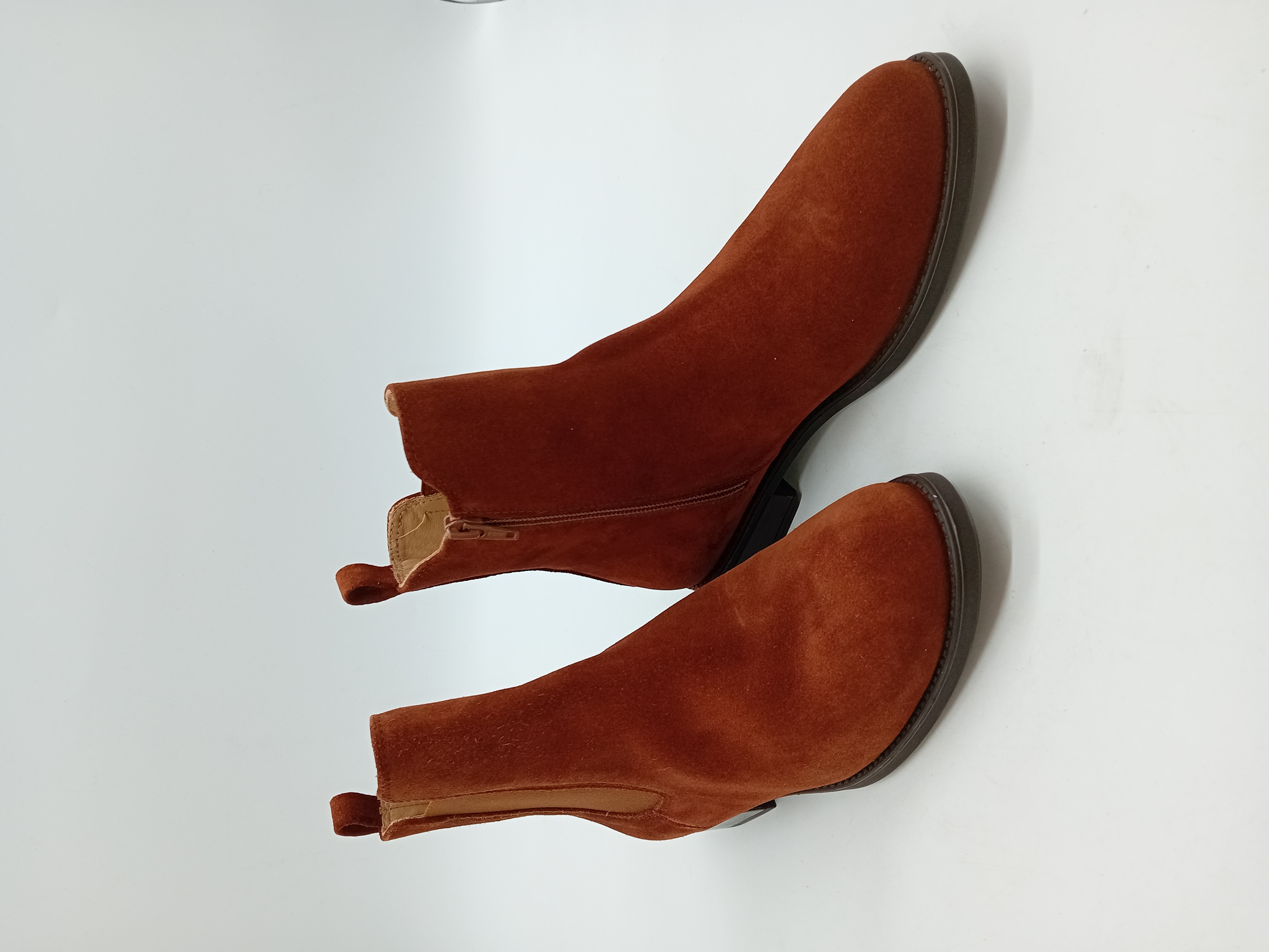Bottines Chelsea Unisa Daim Rouille