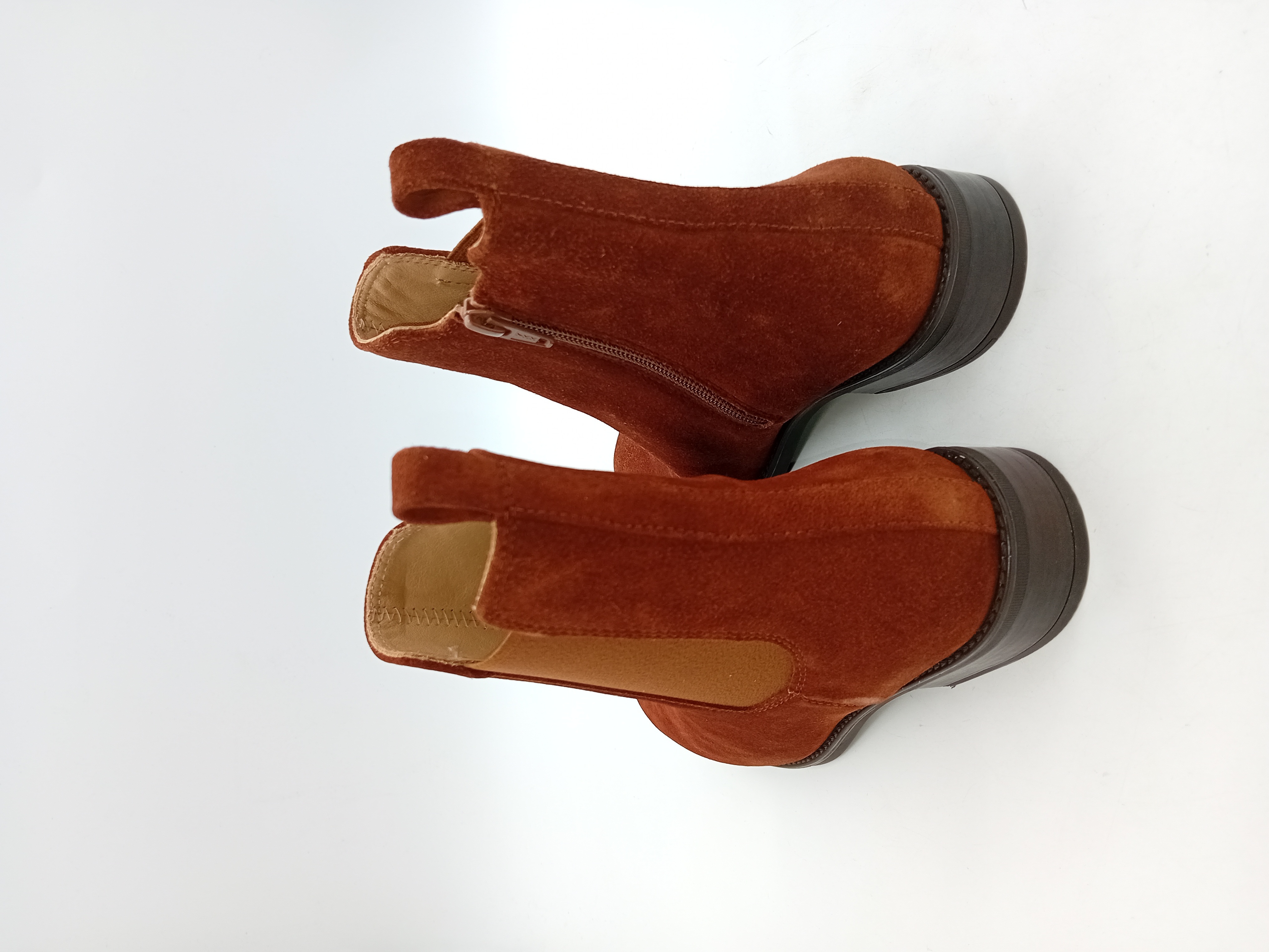 Bottines Chelsea Unisa Daim Rouille