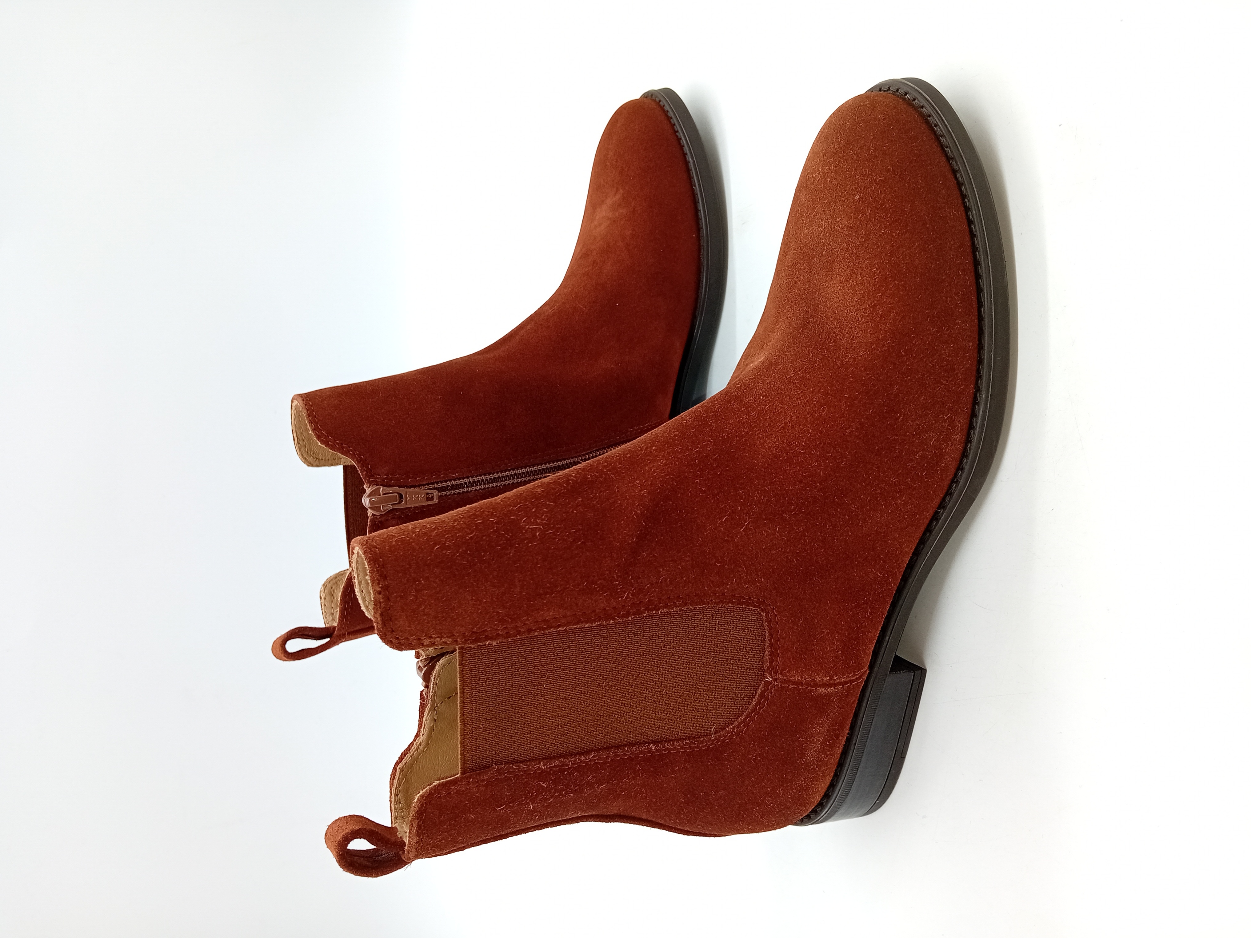 Bottines Chelsea Unisa Daim Rouille