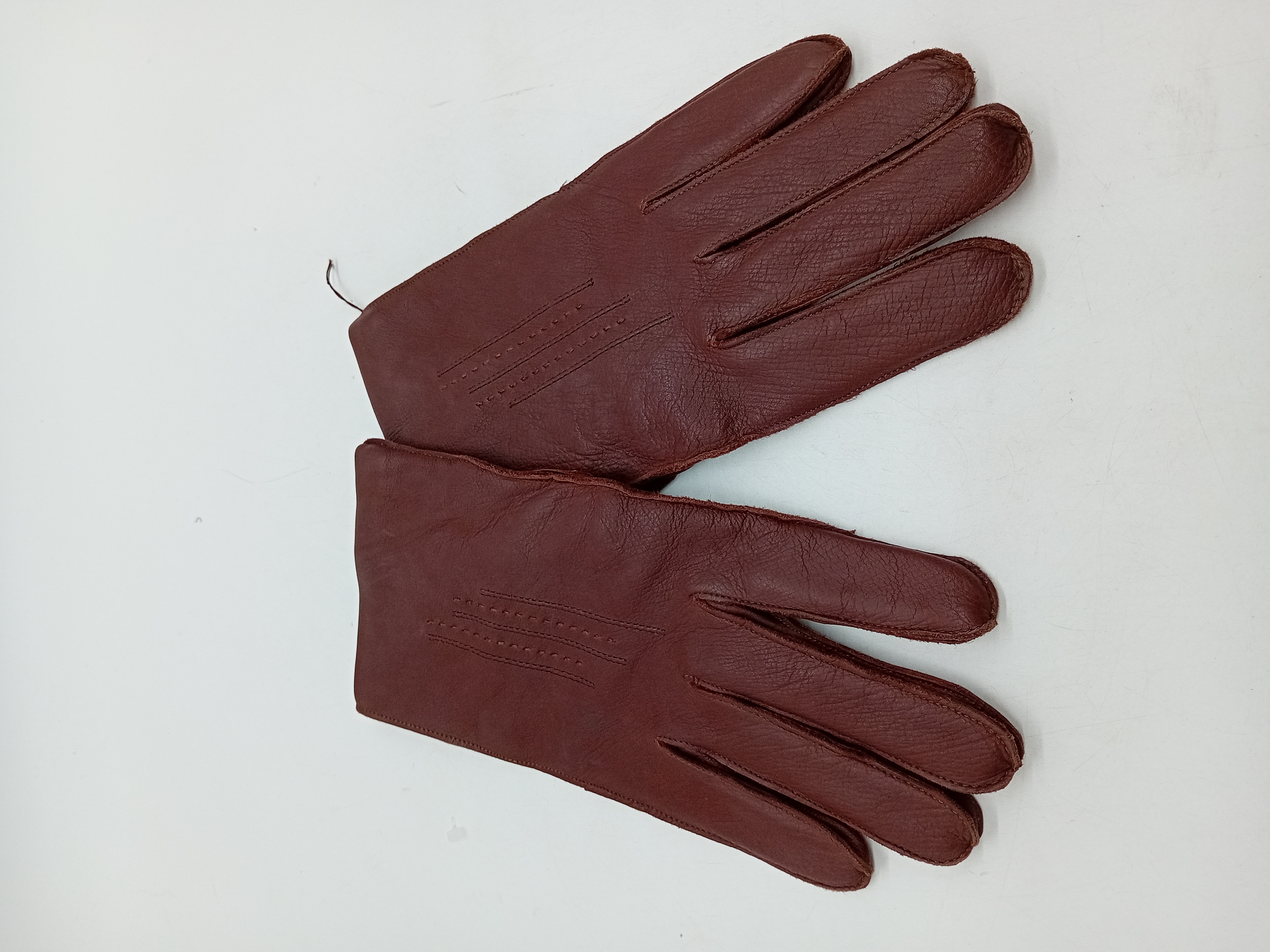 Gants En Cuir Marron  Doublés
