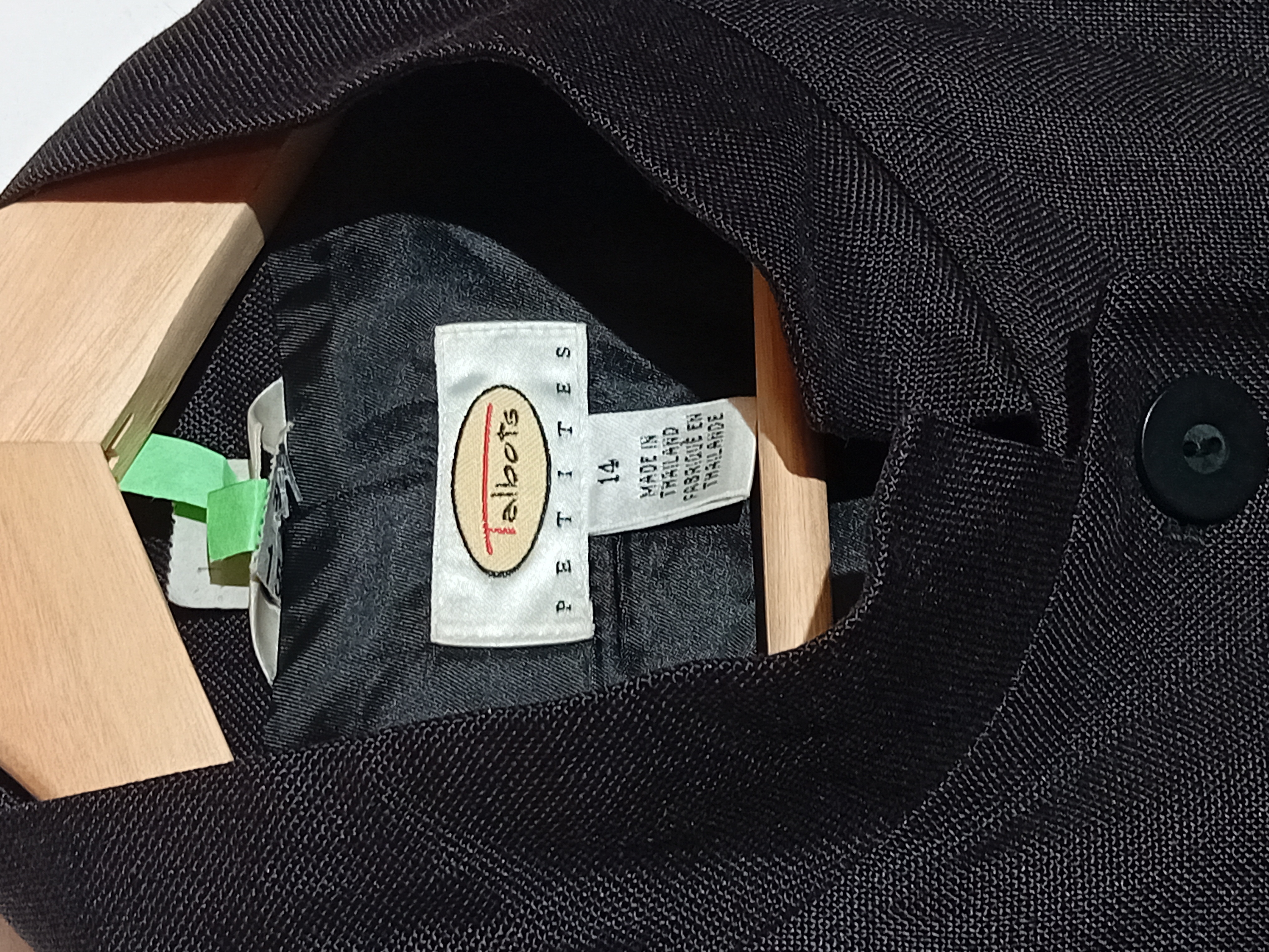 Veste En Lin Noire Talbots Xl