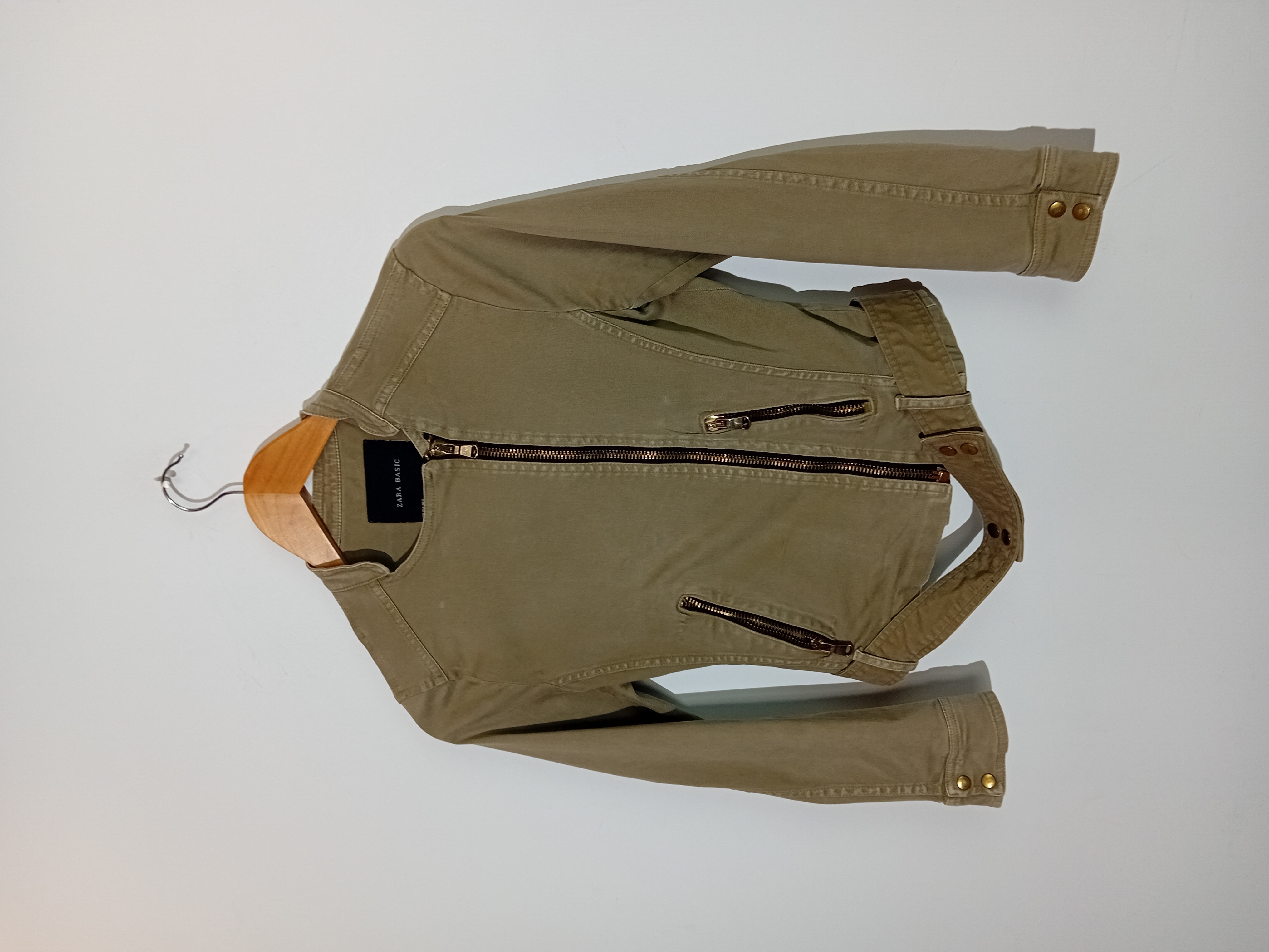 Veste Courte Style Officier Kaki Zara