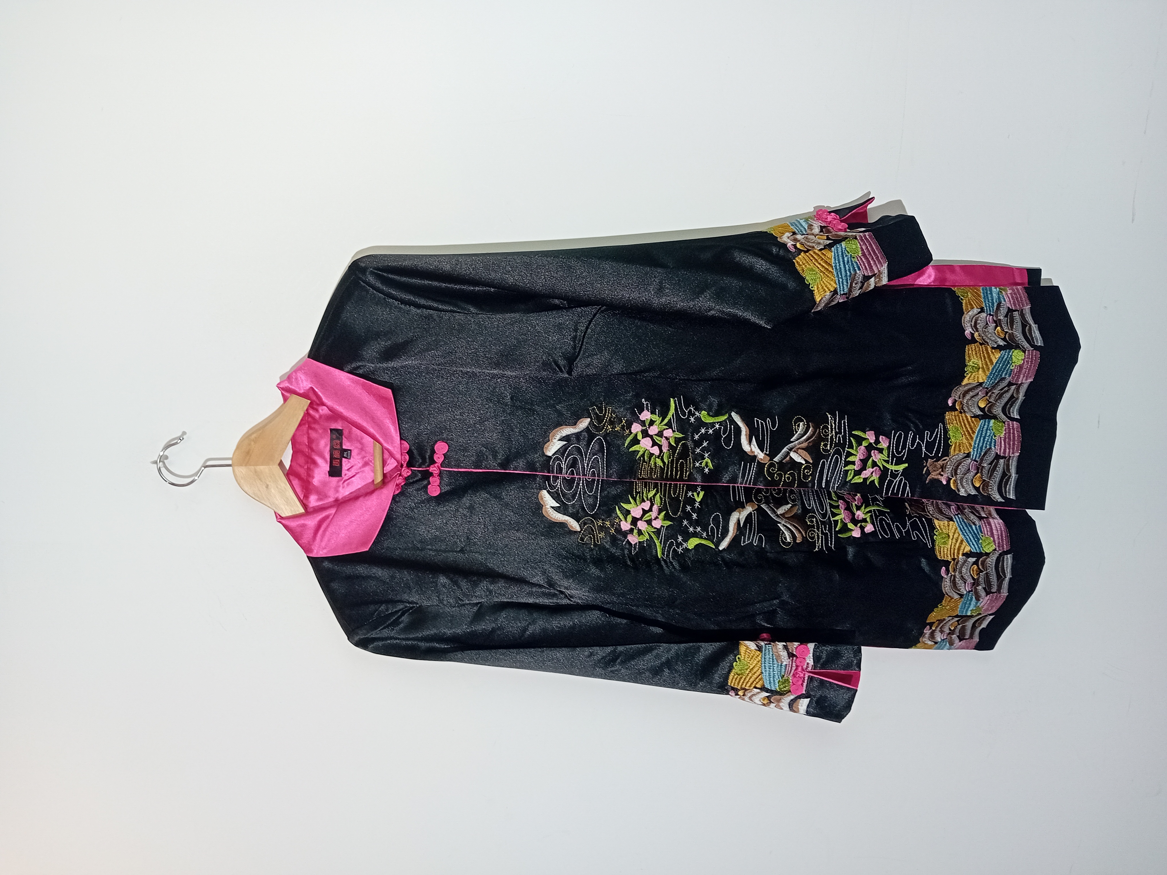 Veste Traditionnelle Chinoise Noire Brodée