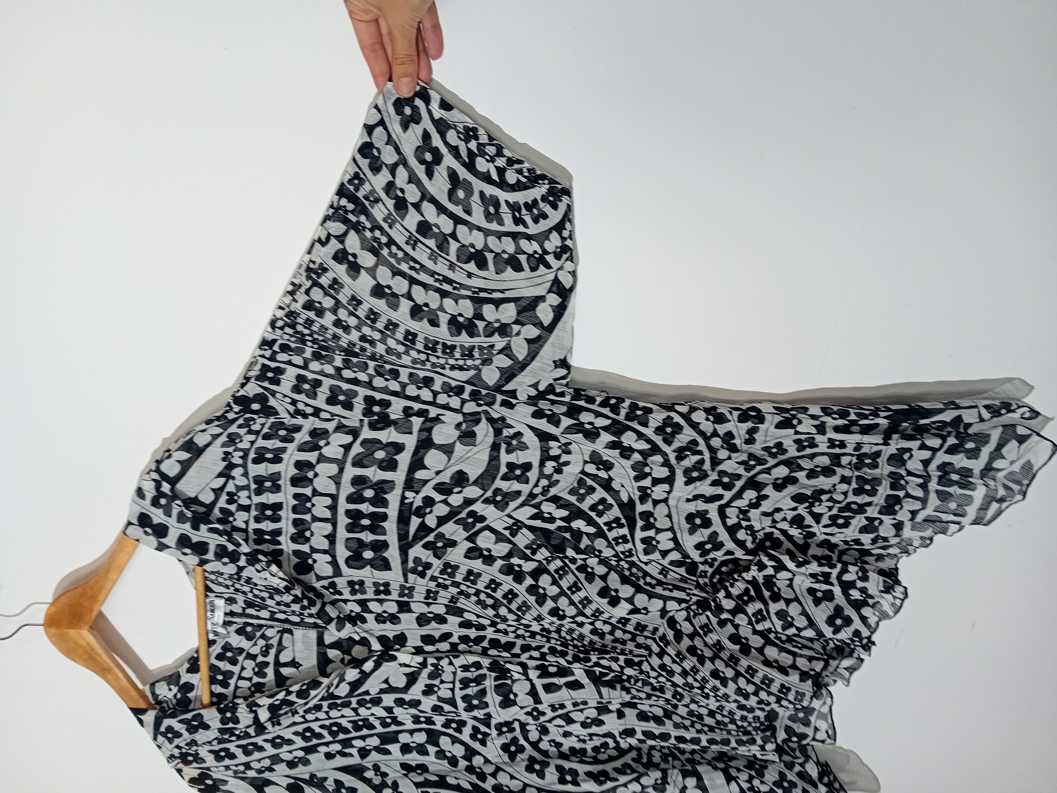 Haut Fluide Motifs Noir Et Blanc Martine Samoun