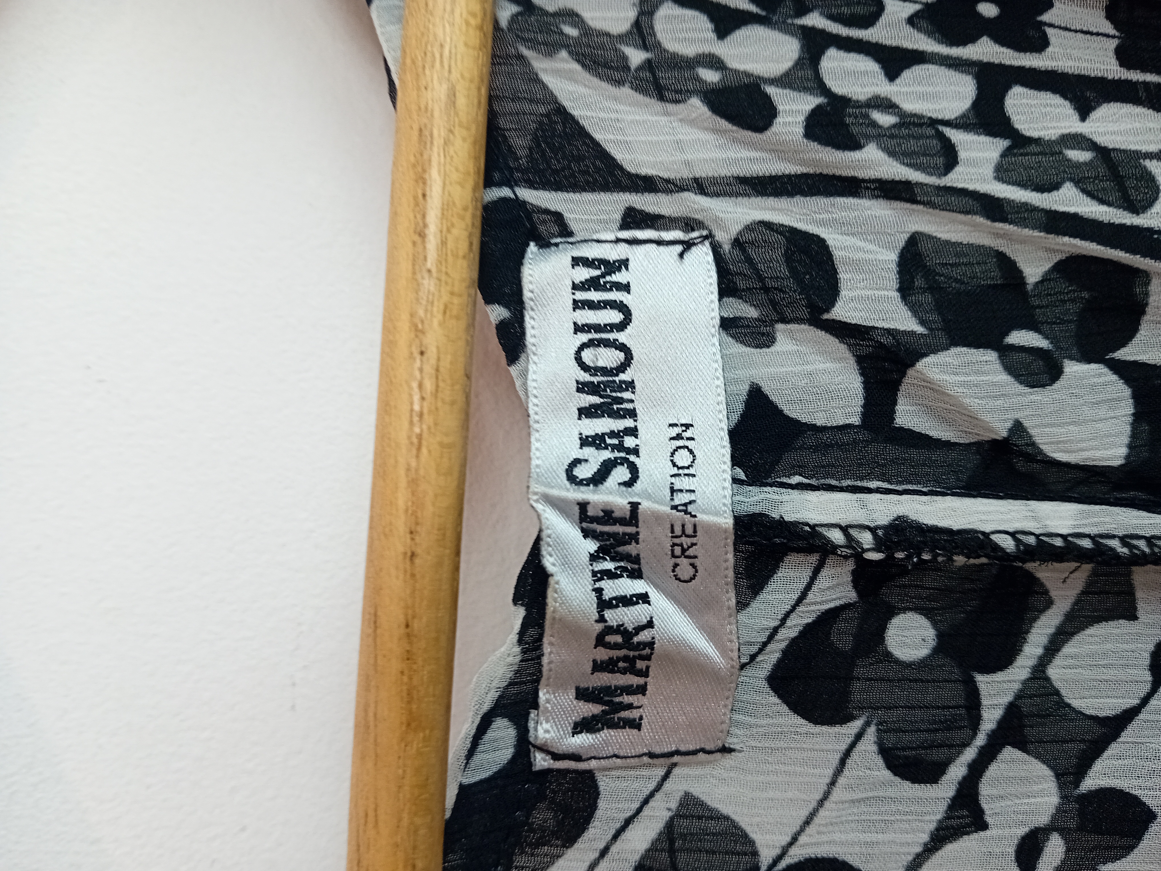 Haut Fluide Motifs Noir Et Blanc Martine Samoun