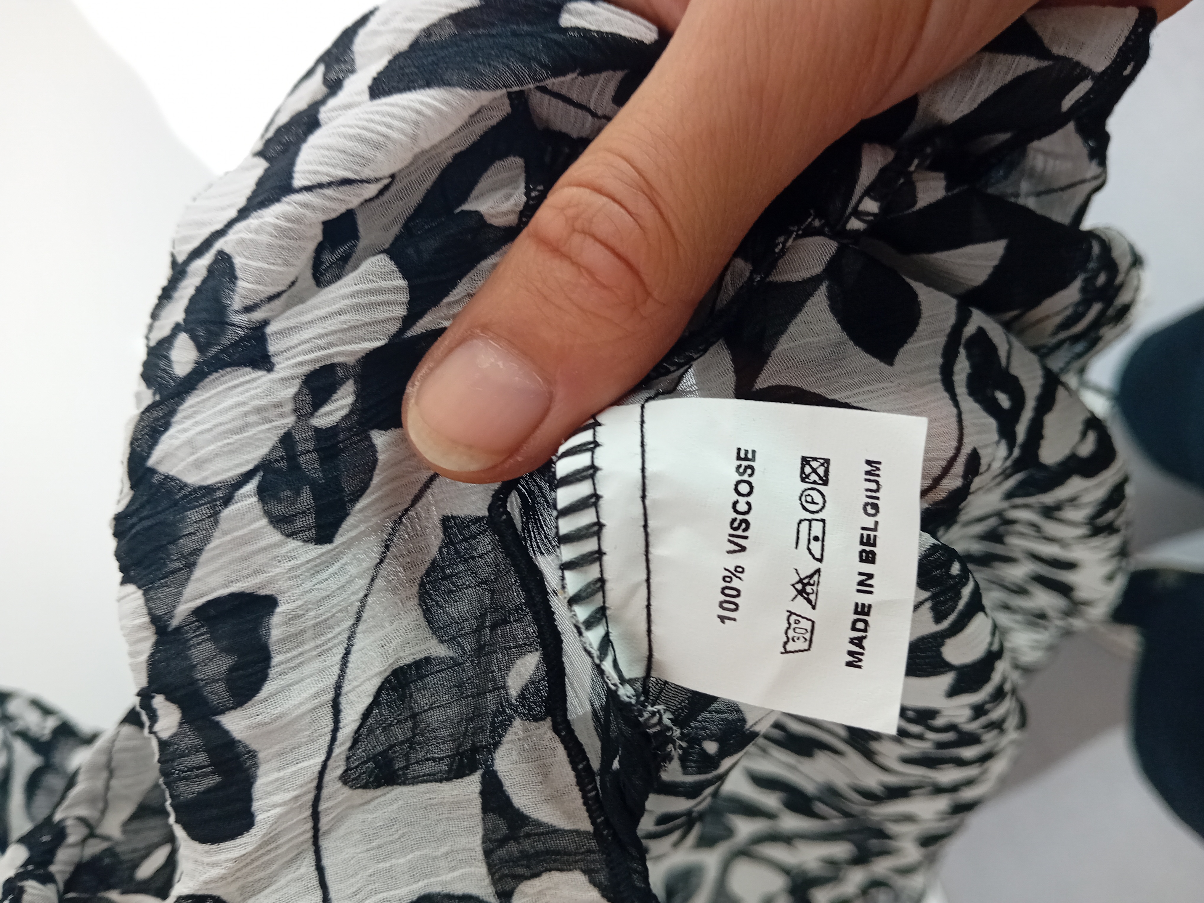 Haut Fluide Motifs Noir Et Blanc Martine Samoun
