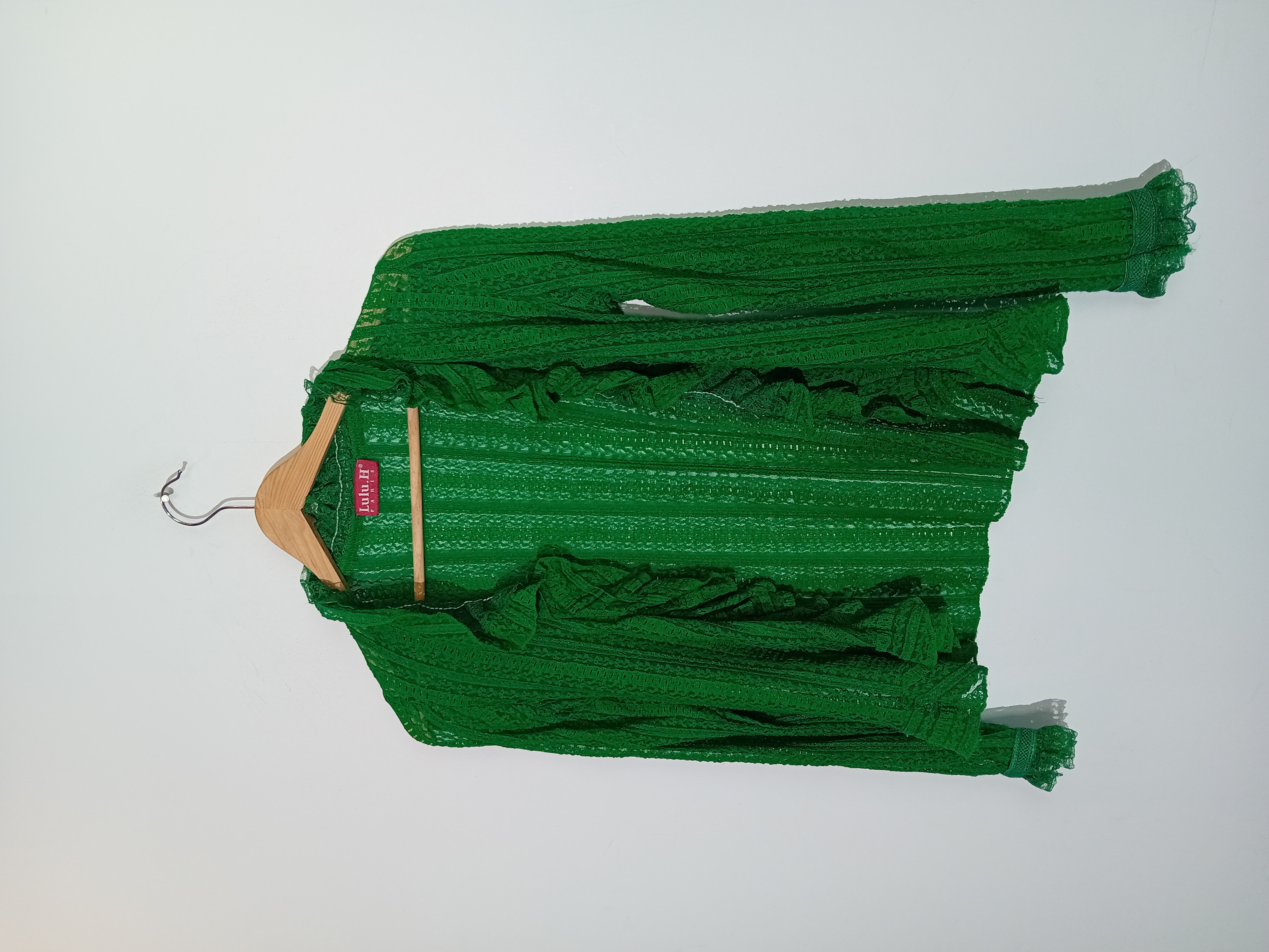 Gilet Dentelle Vert Vintage