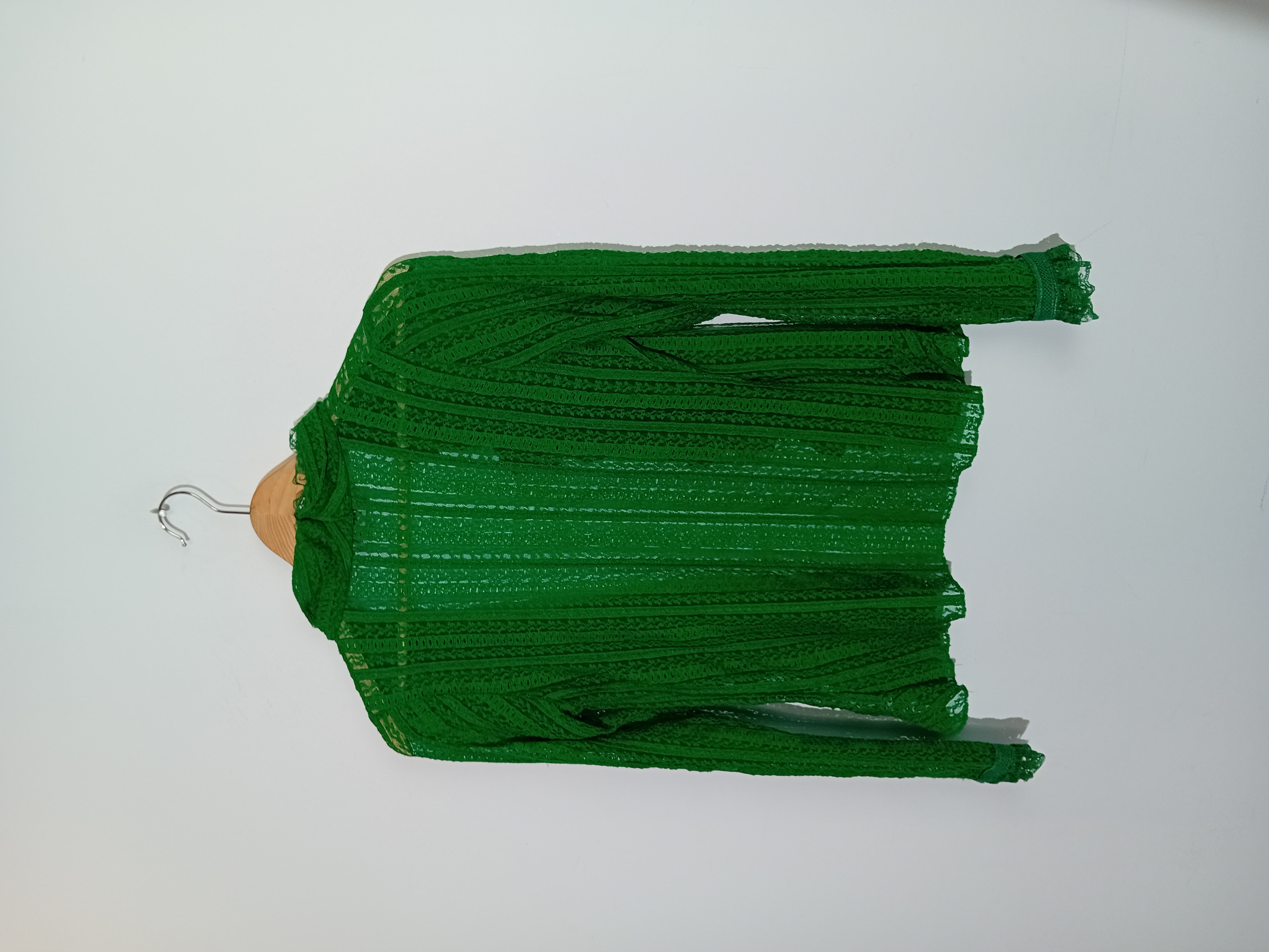 Gilet Dentelle Vert Vintage