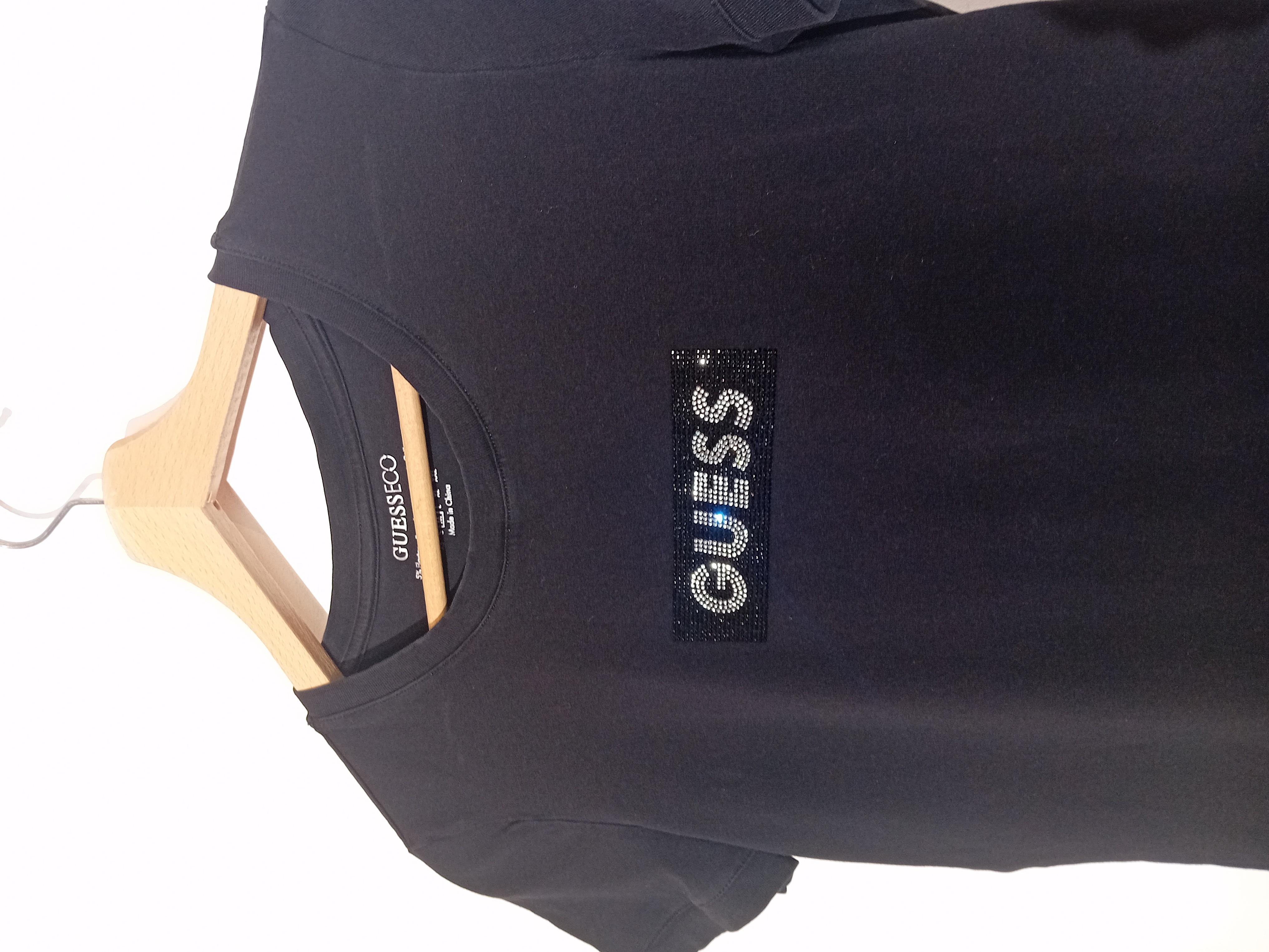 T-shirt Guess Noir Strass