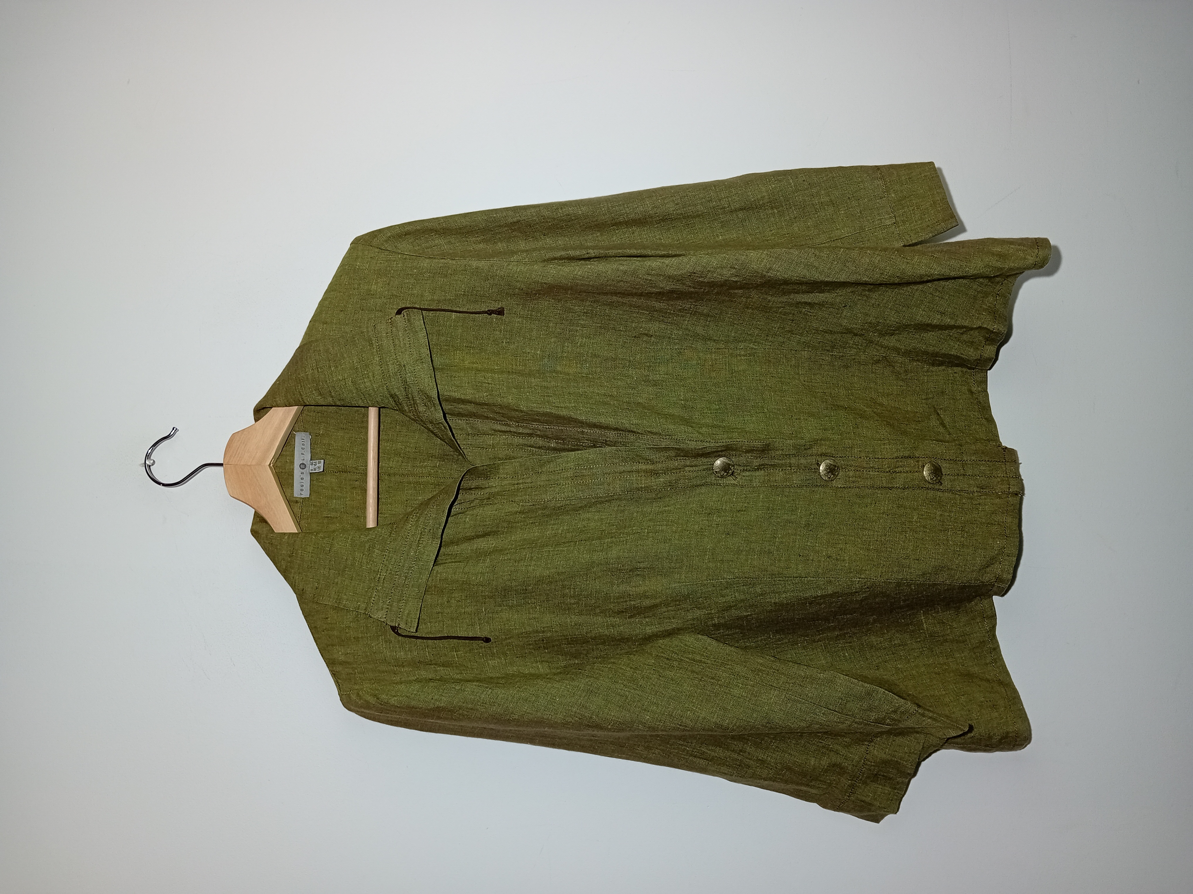 Veste Légère En Lin Kaki Rosie's L.f. Coll.