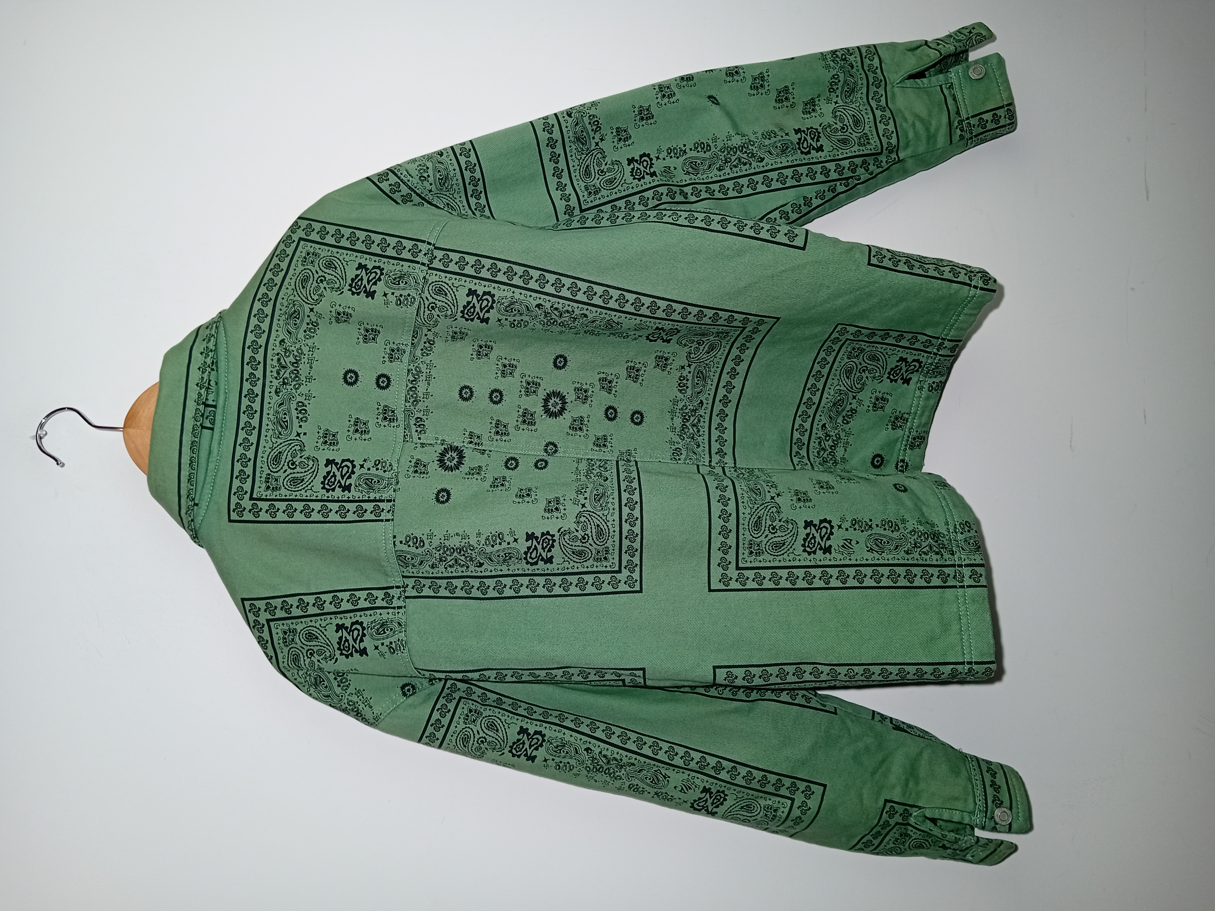 Veste En Jean Verte Bandana Zara