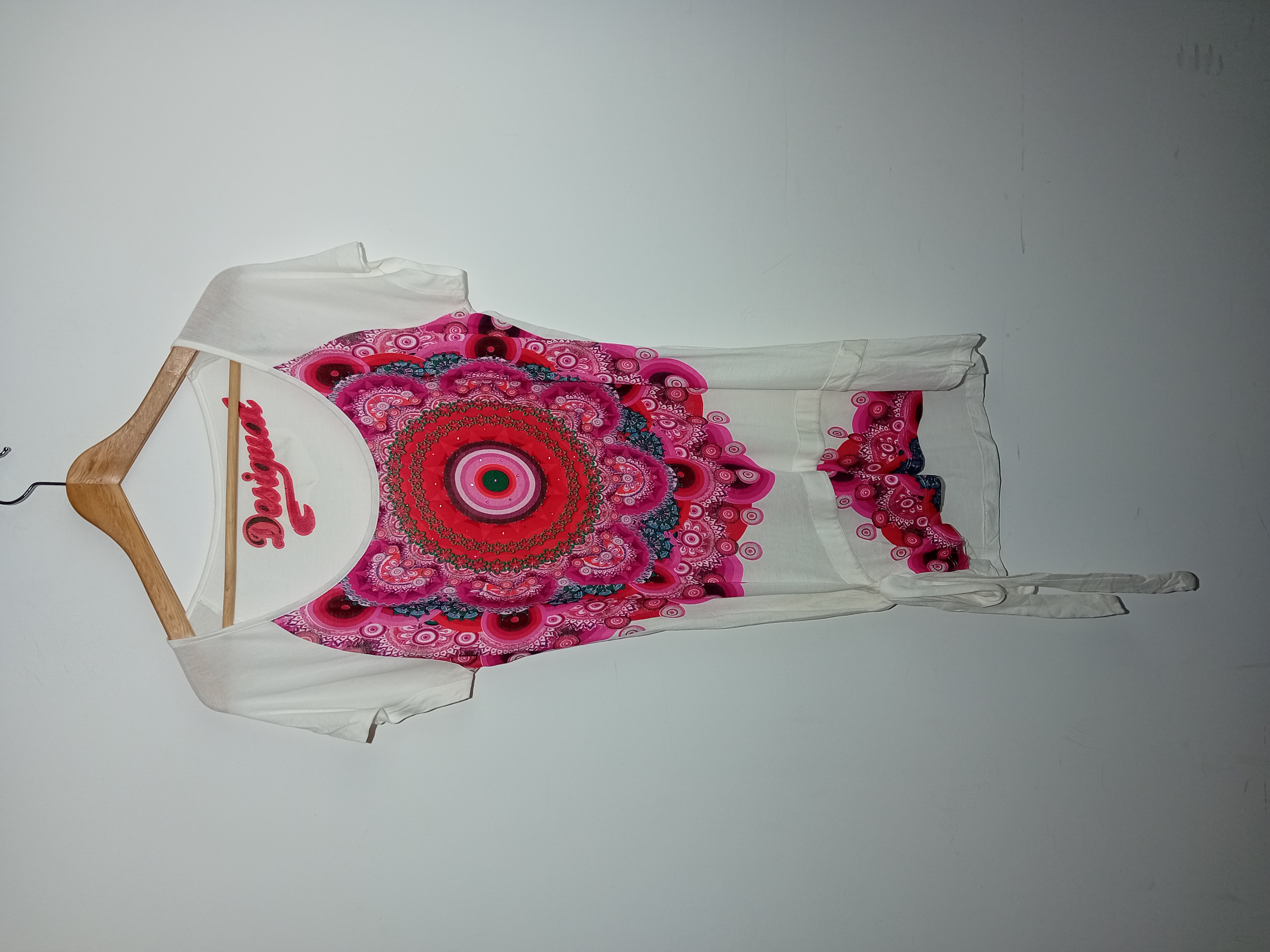 T-shirt Blanc Motif Mandala Desigual M