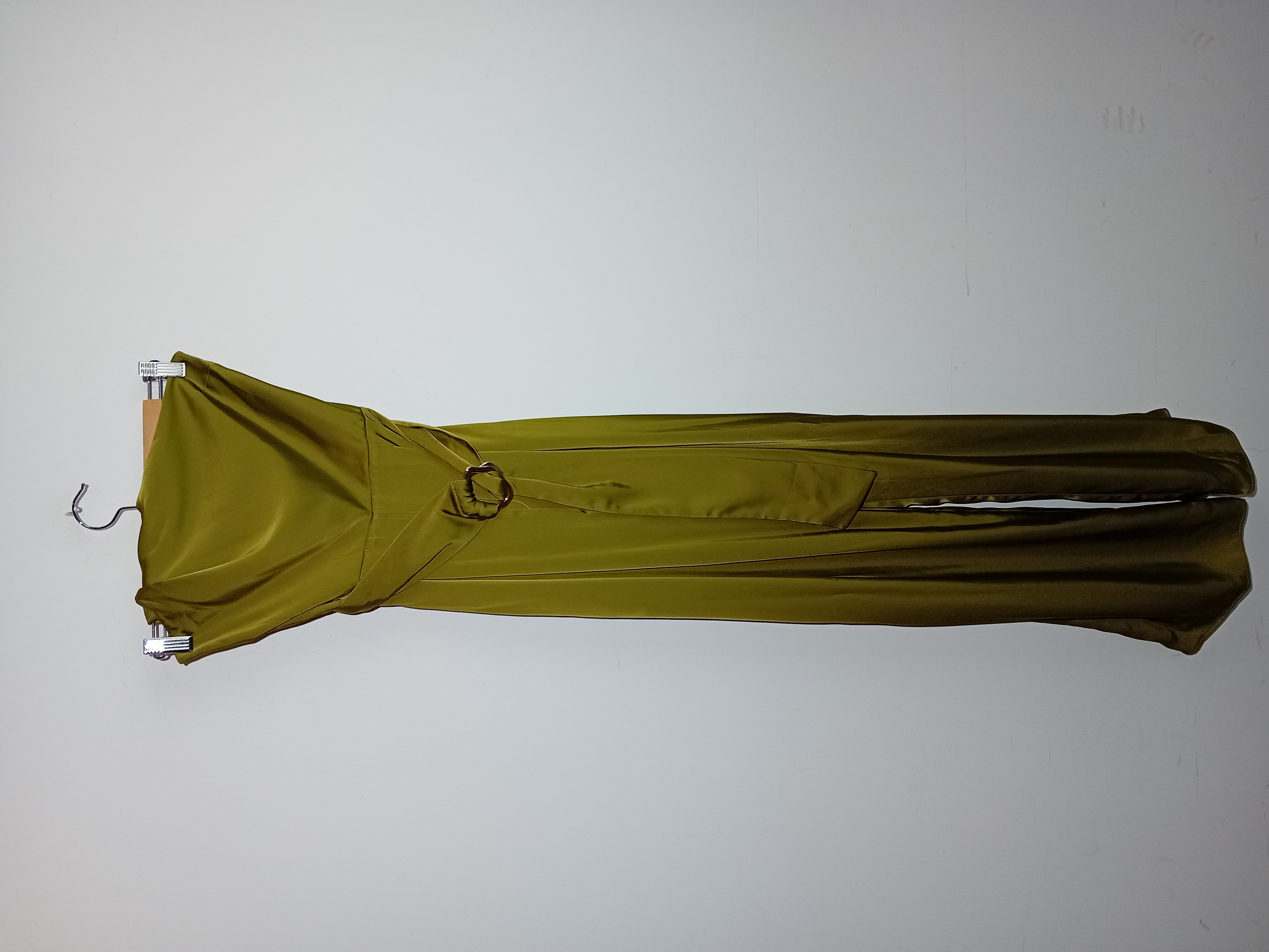 Combinaison Pantalon Satinée Vert Olive Zara
