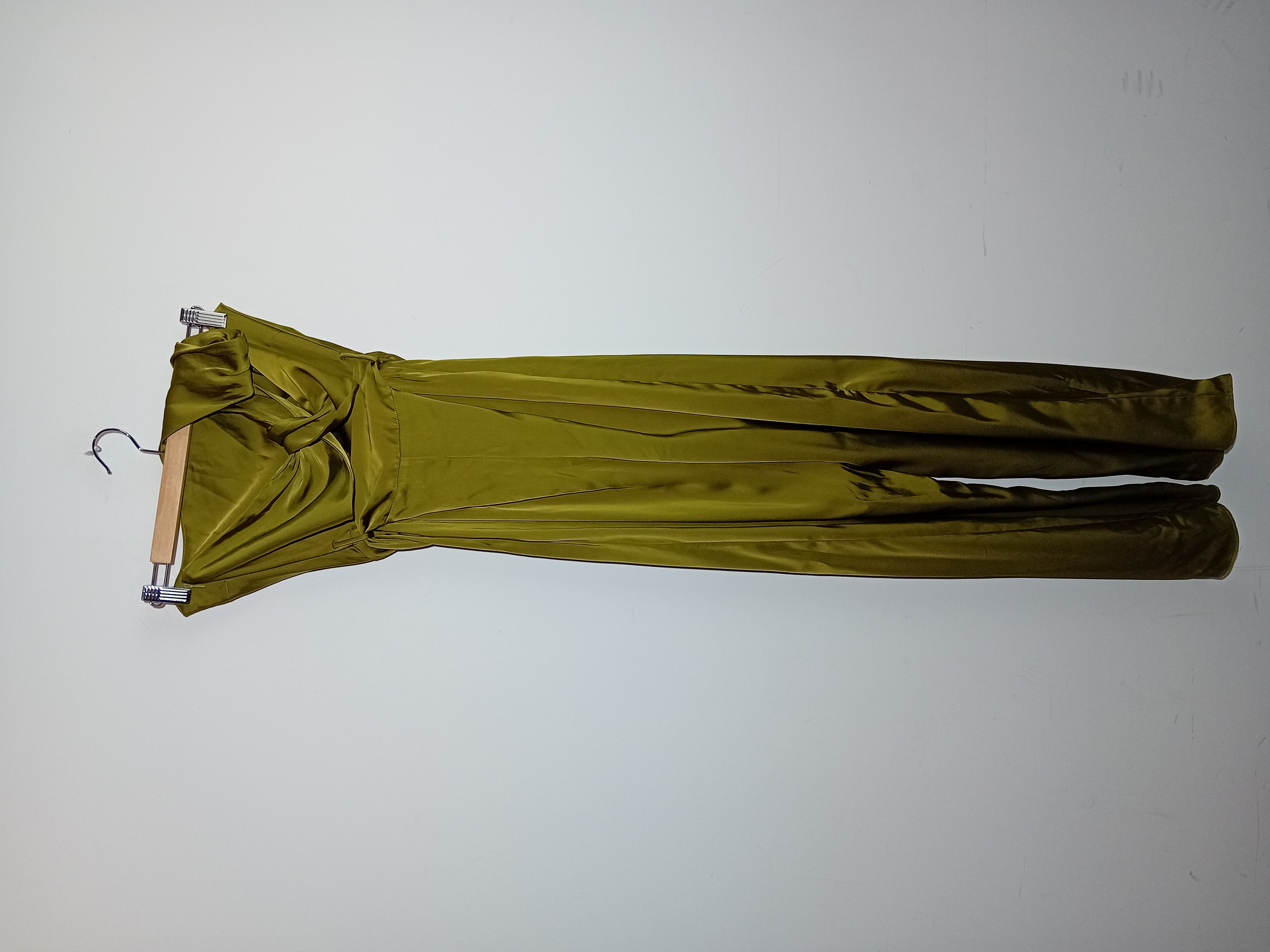 Combinaison Pantalon Satinée Vert Olive Zara