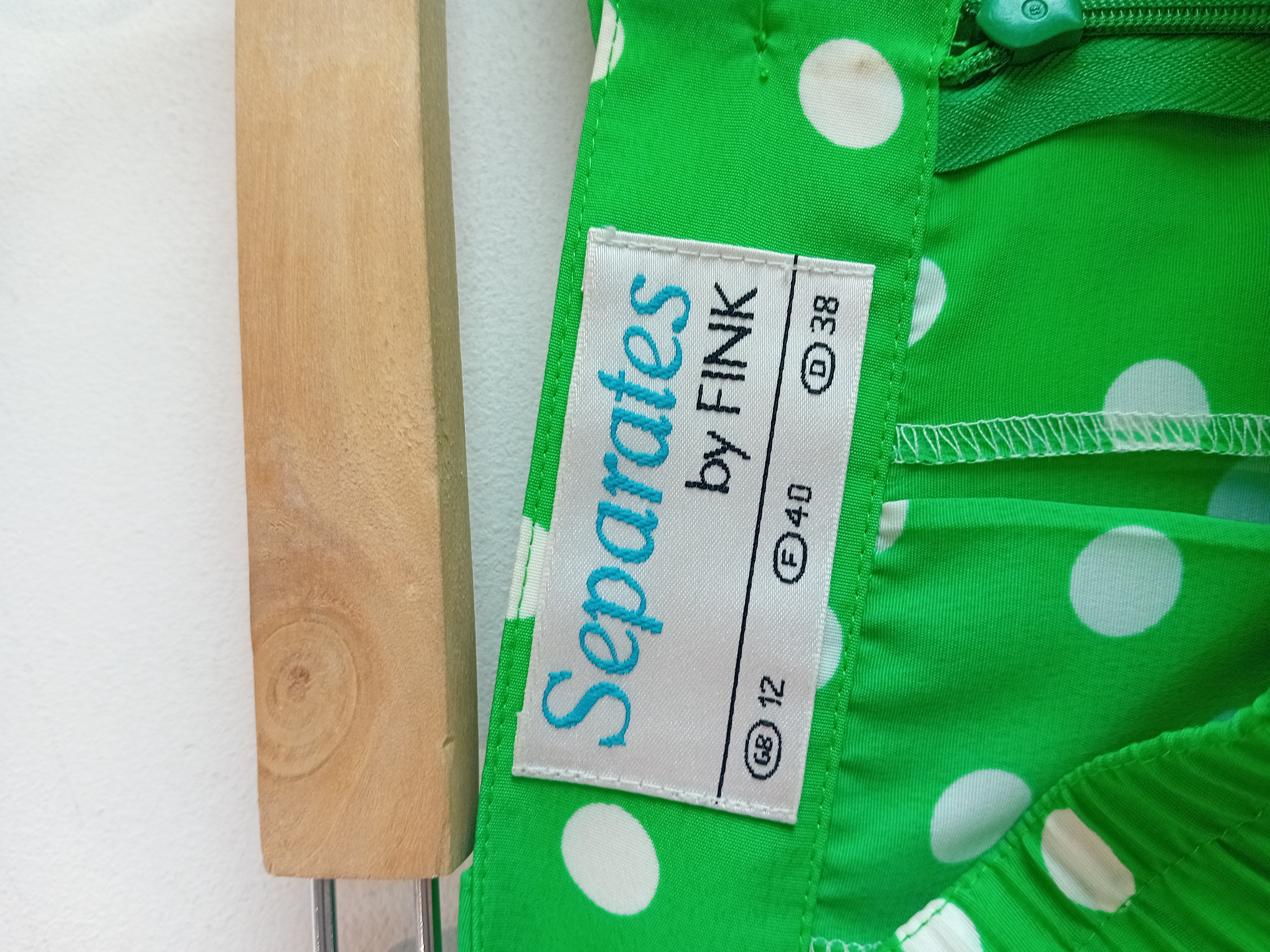 Jupe Midi Verte Pois Séparates By Fink