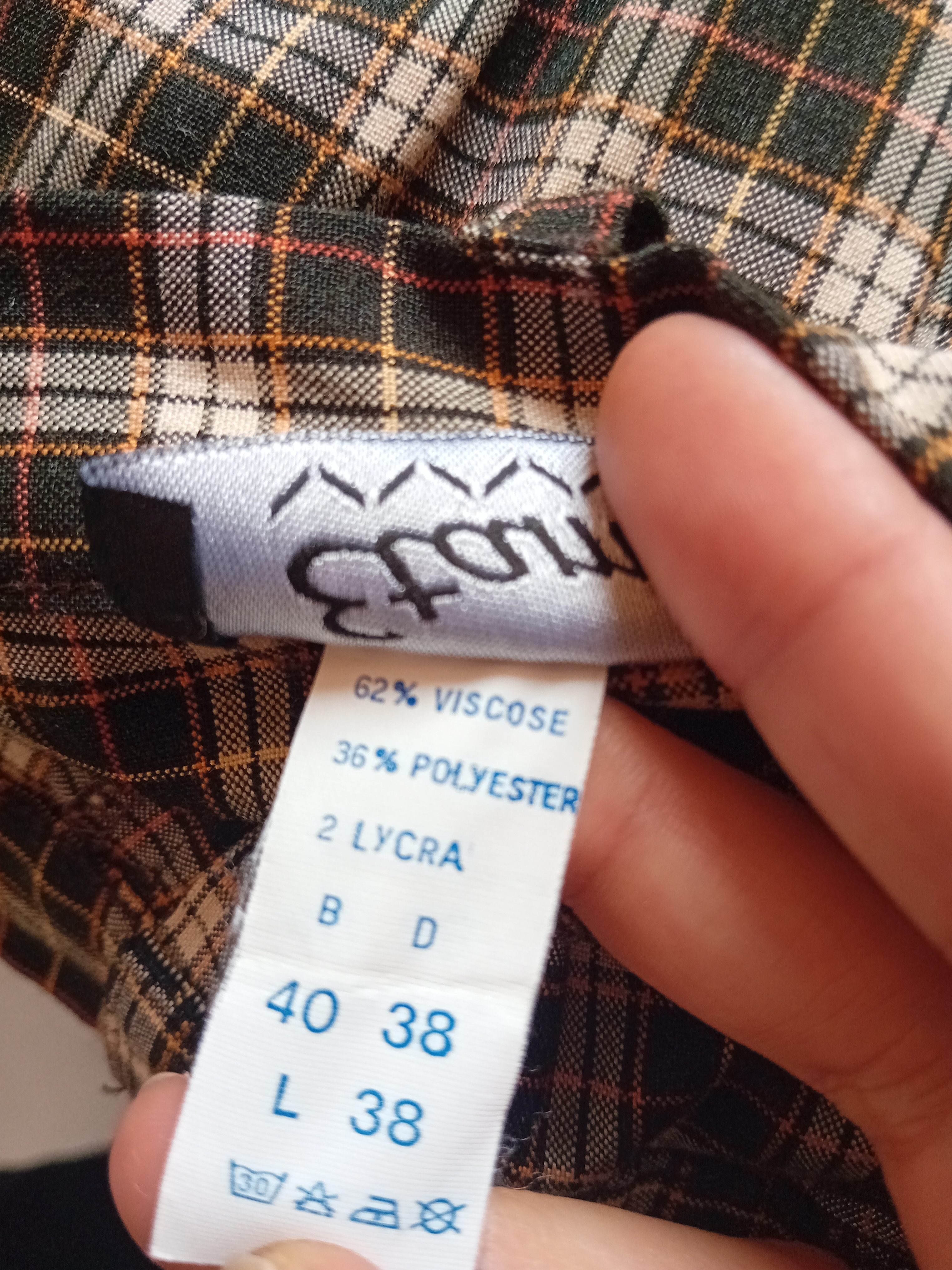 Pantalon Carreaux Etam Coupe Droite