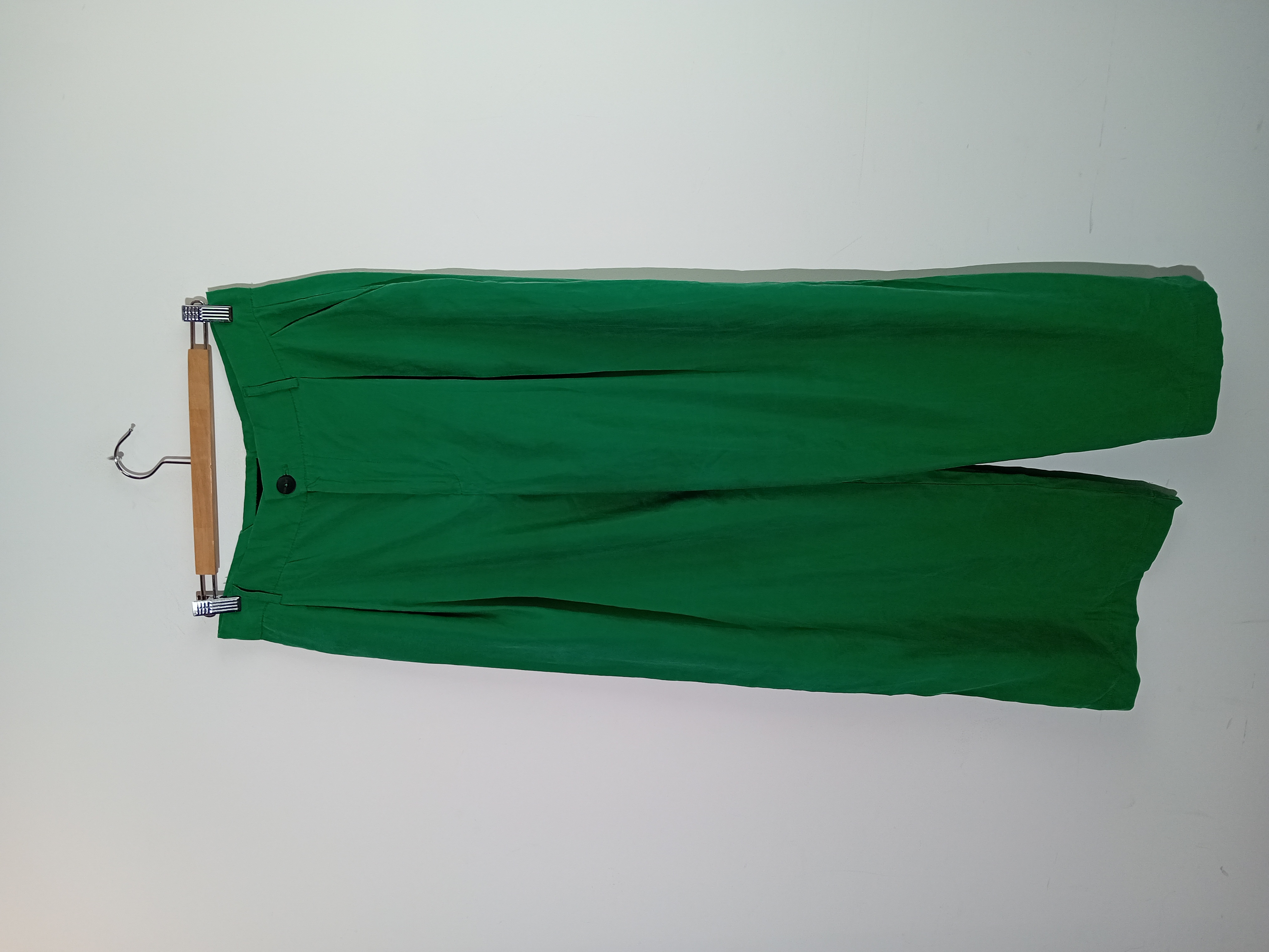 Pantalon Large Vert Vif Zara