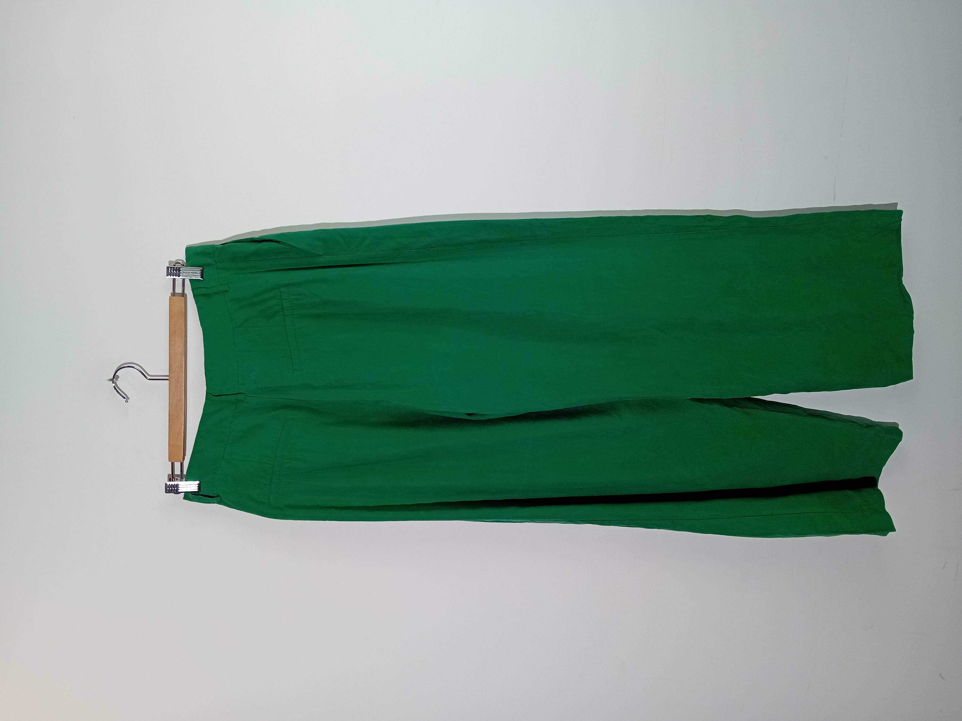 Pantalon Large Vert Vif Zara