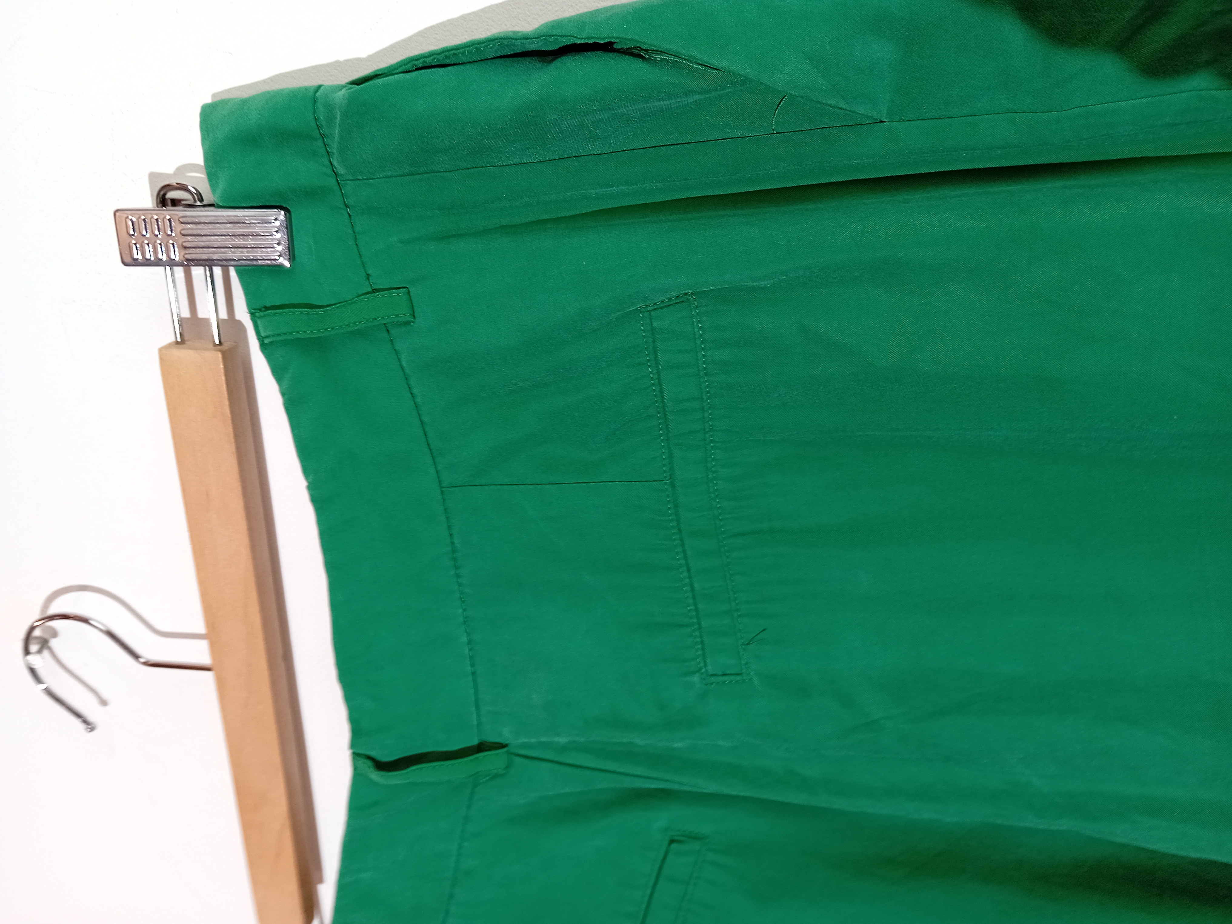Pantalon Large Vert Vif Zara
