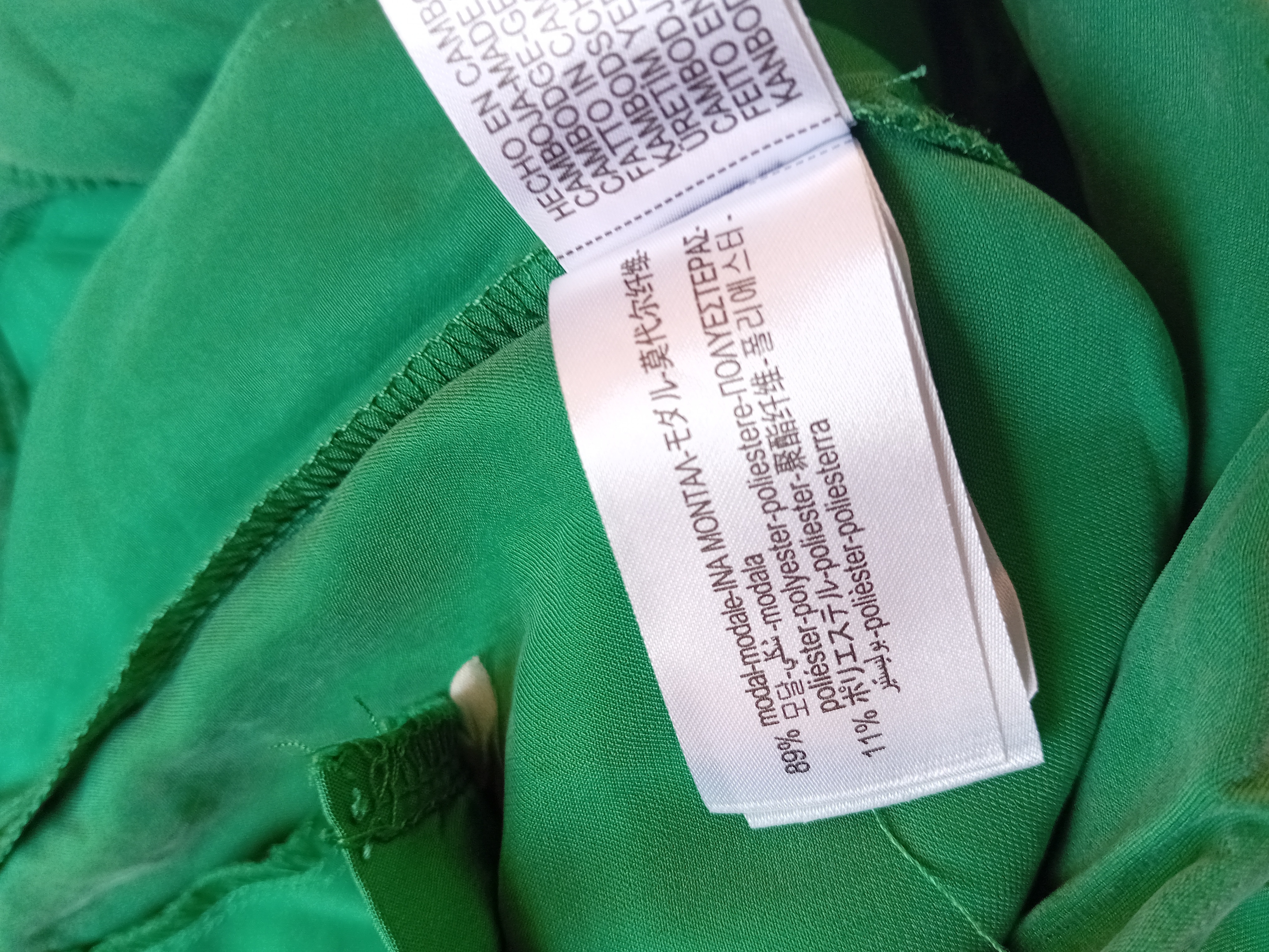 Pantalon Large Vert Vif Zara