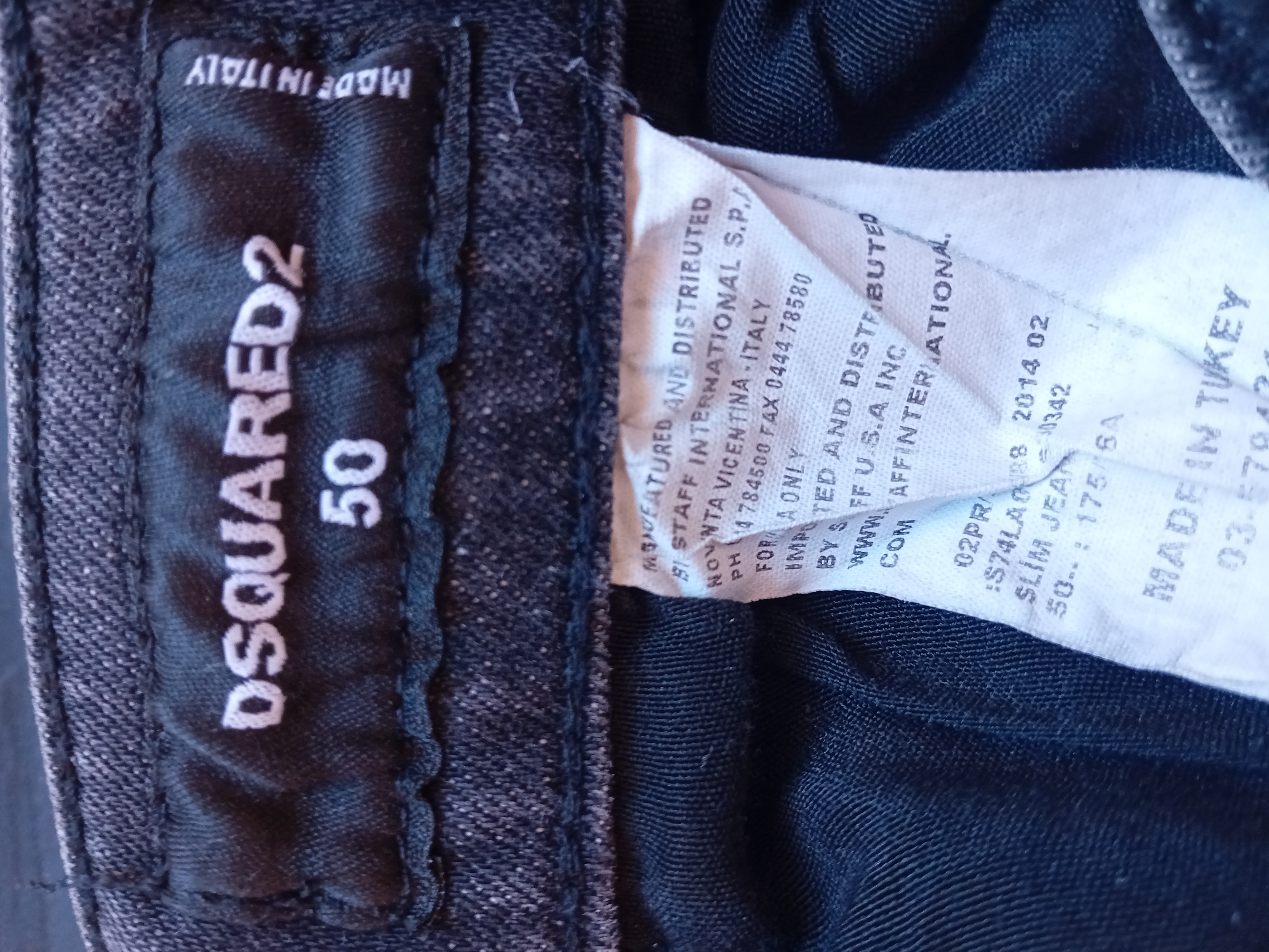 Jean Slim Dsquared2 Noir W34