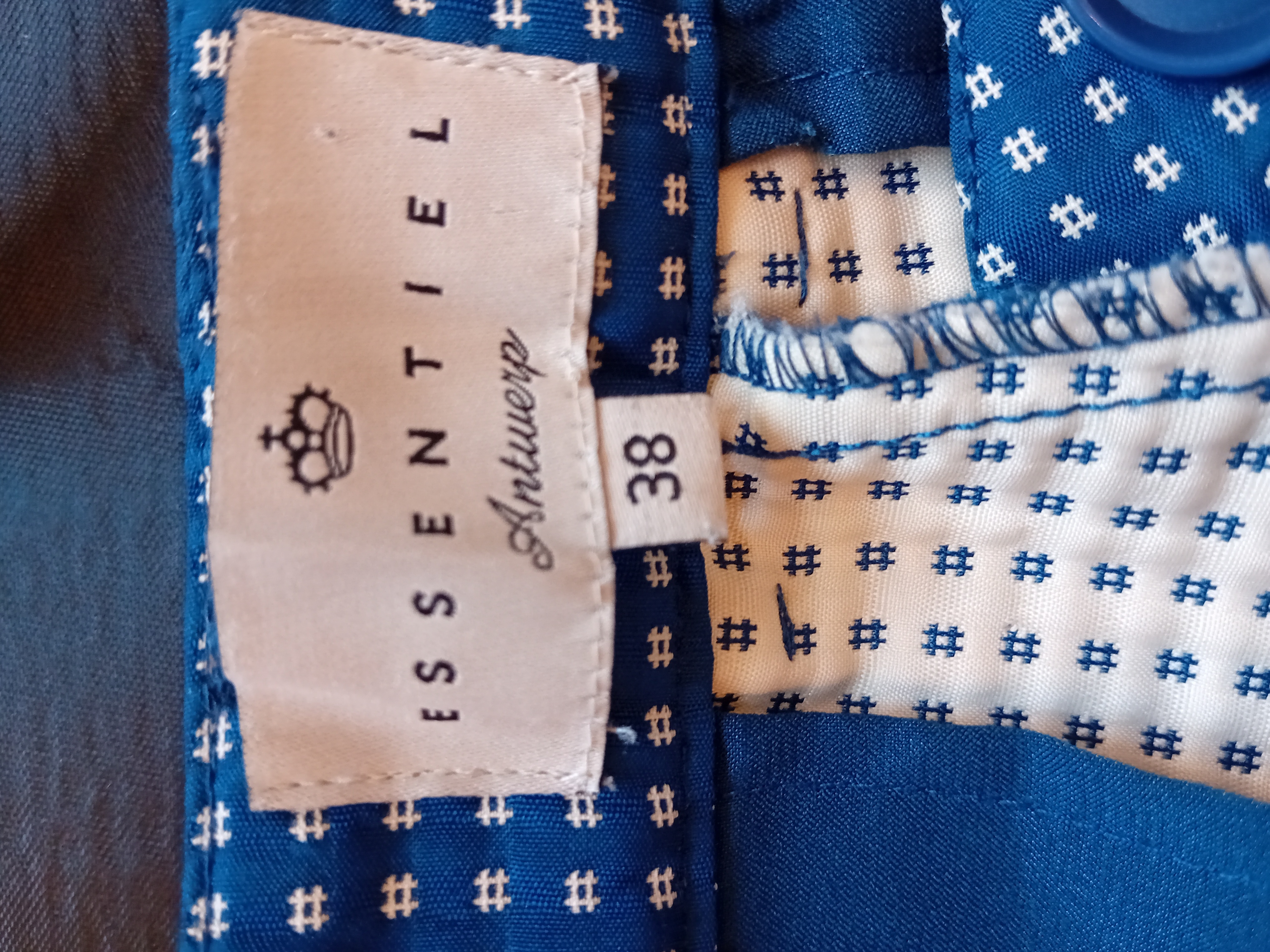 Pantalon 7/8 Bleu Motifs Essentiel Antwerp