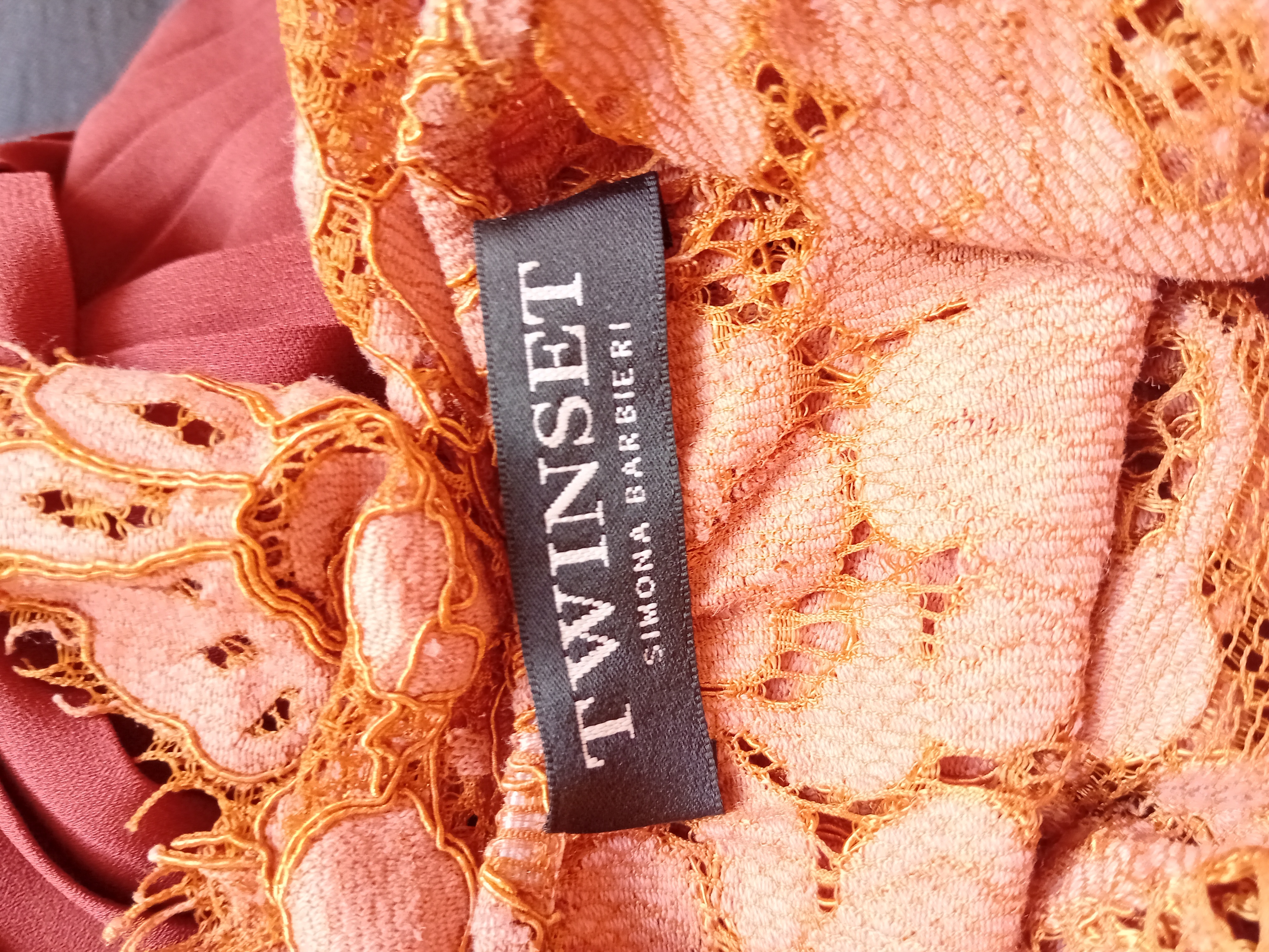 Robe Longue Plissée En Dentelle Twinset