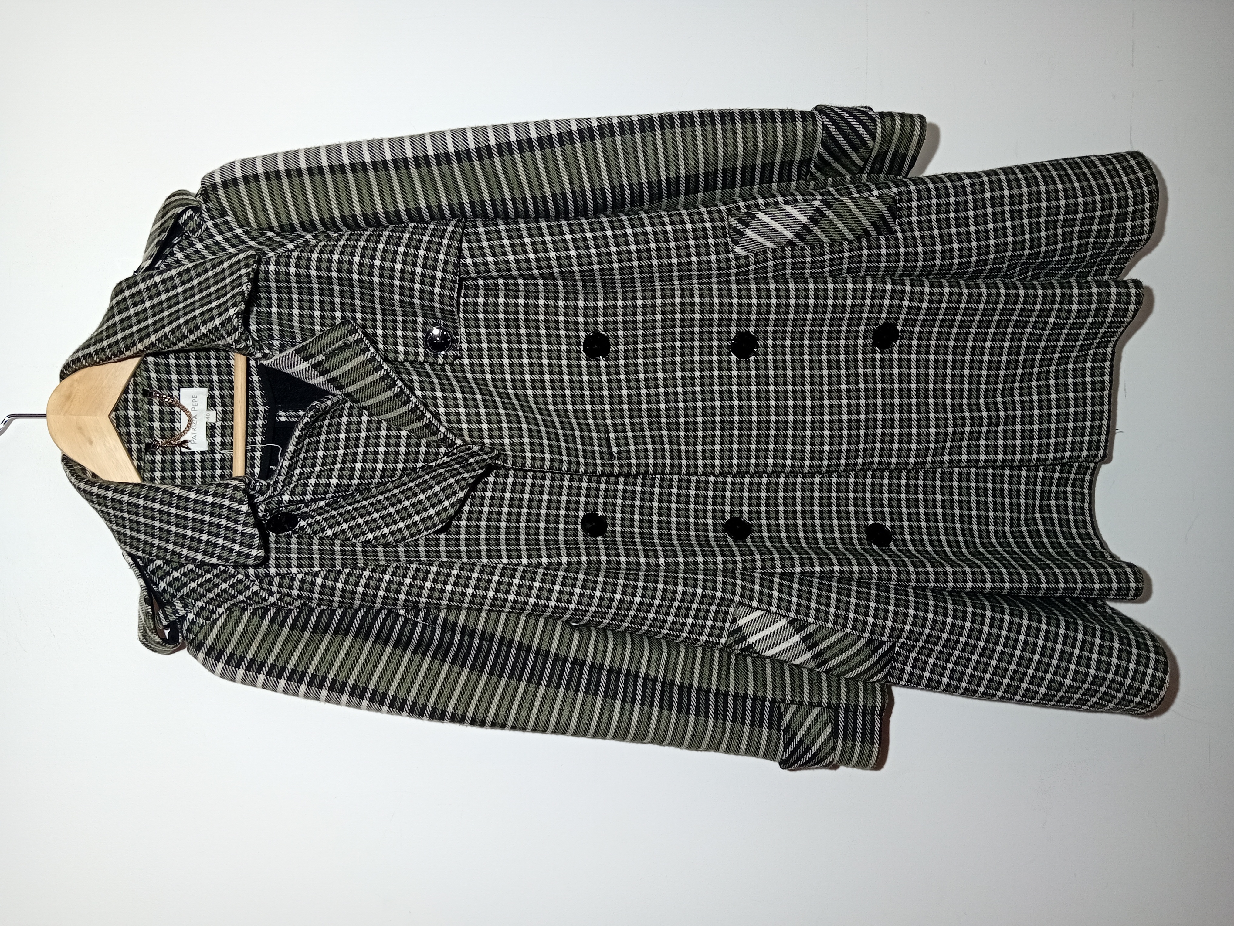 Manteau Croisé À Carreaux Patrizia Pepe