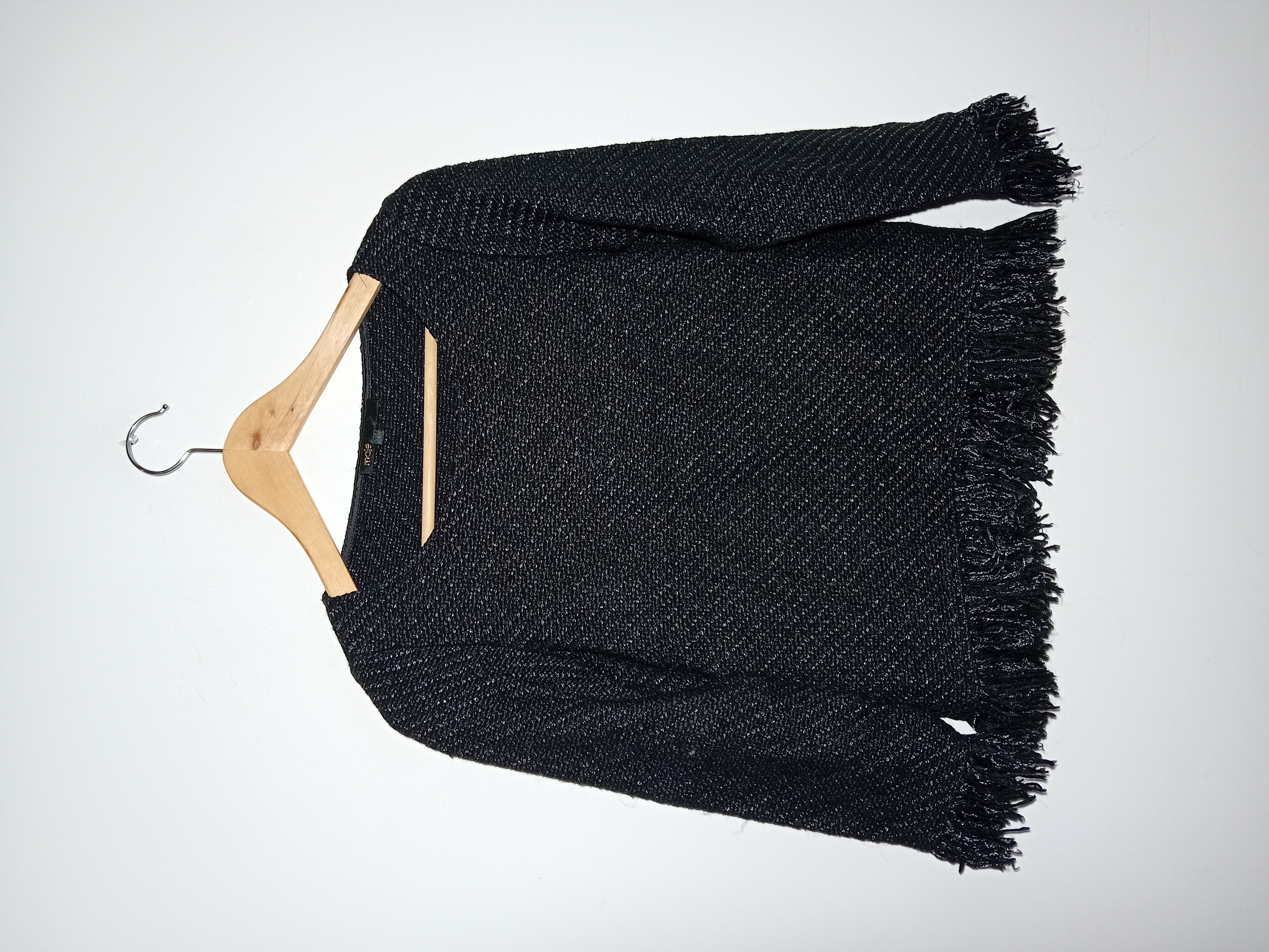 Pull En Tweed Noir Maje S