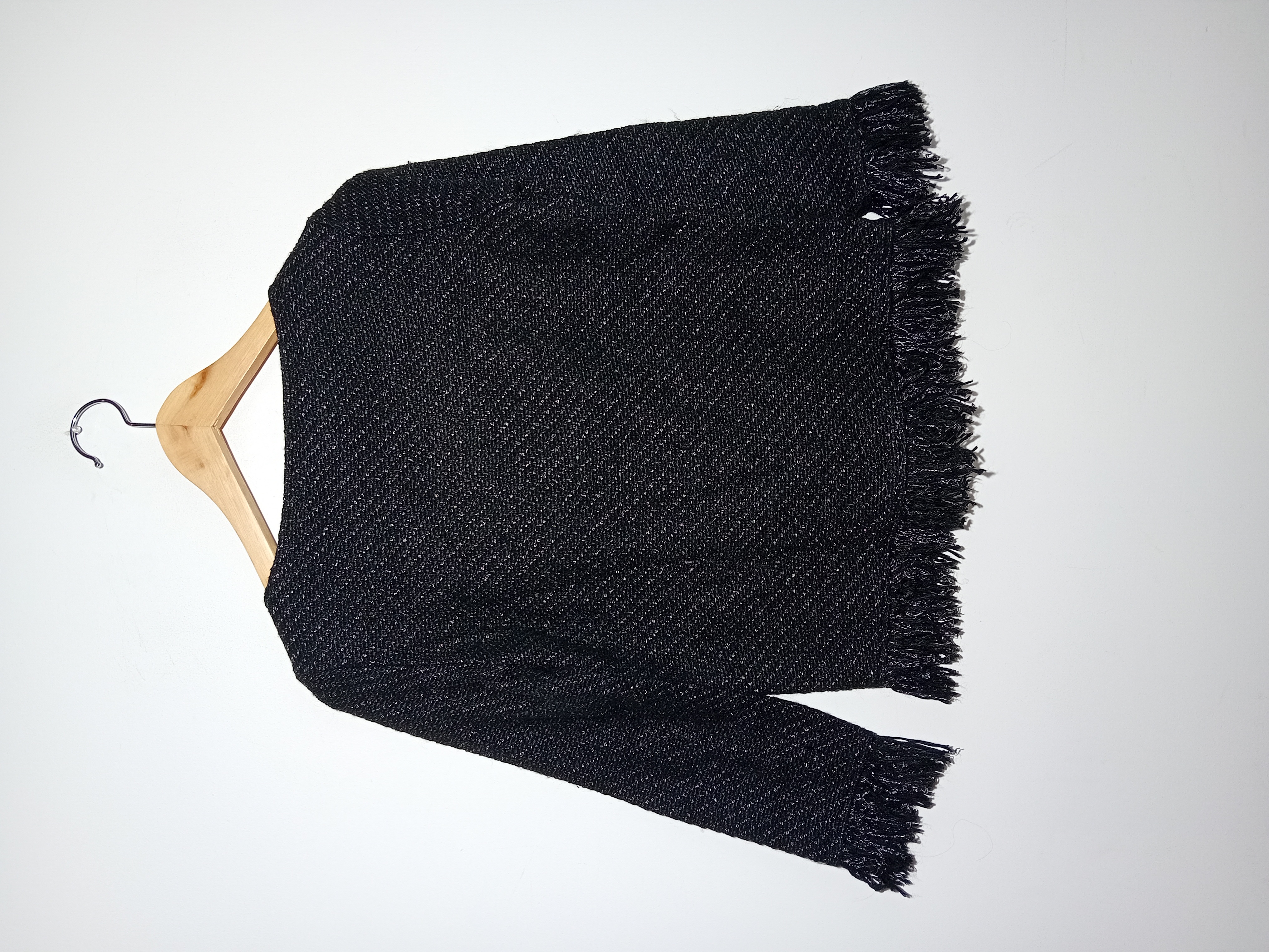Pull En Tweed Noir Maje S