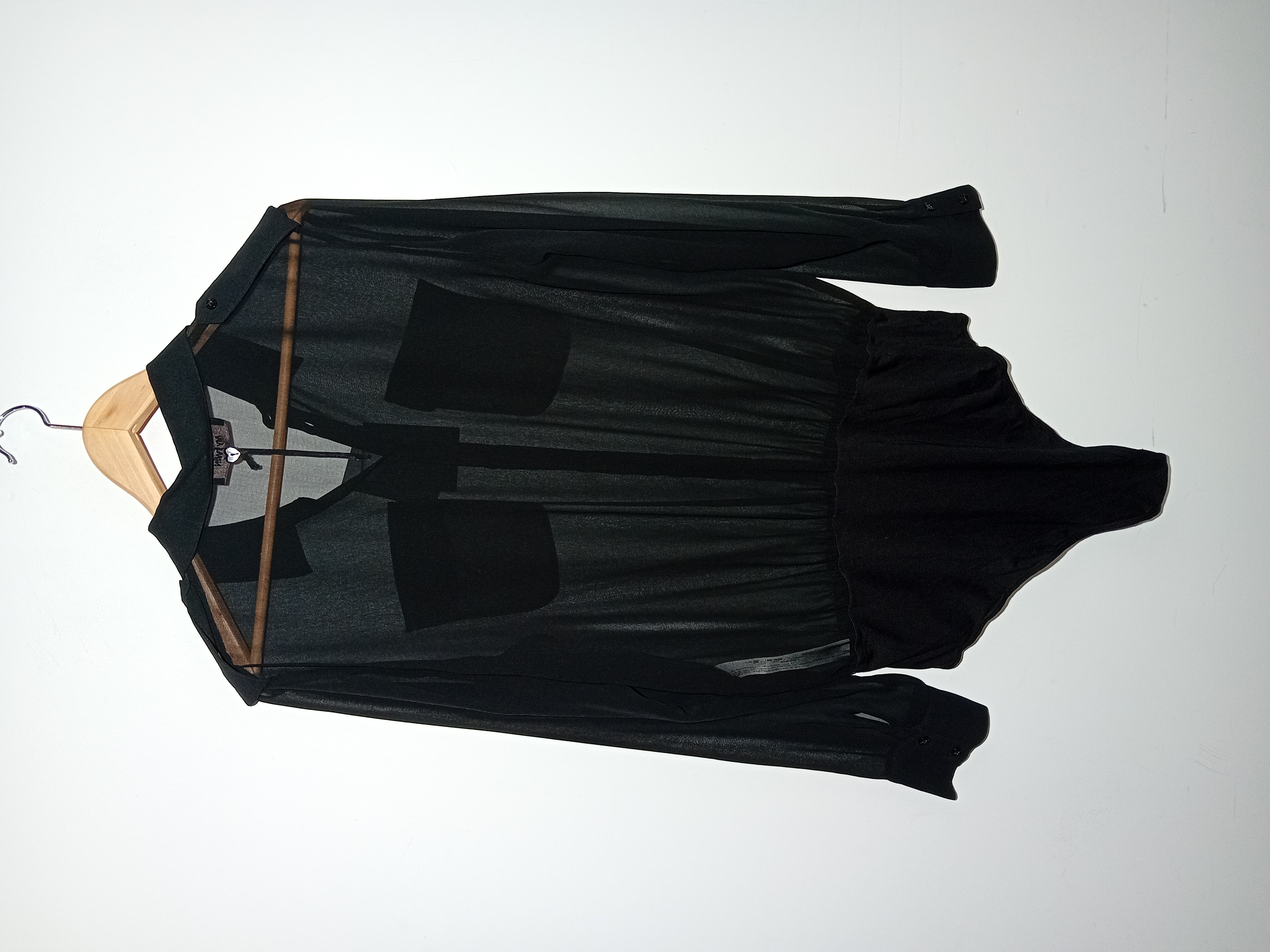 Body Chemise Transparent Noir Twinset