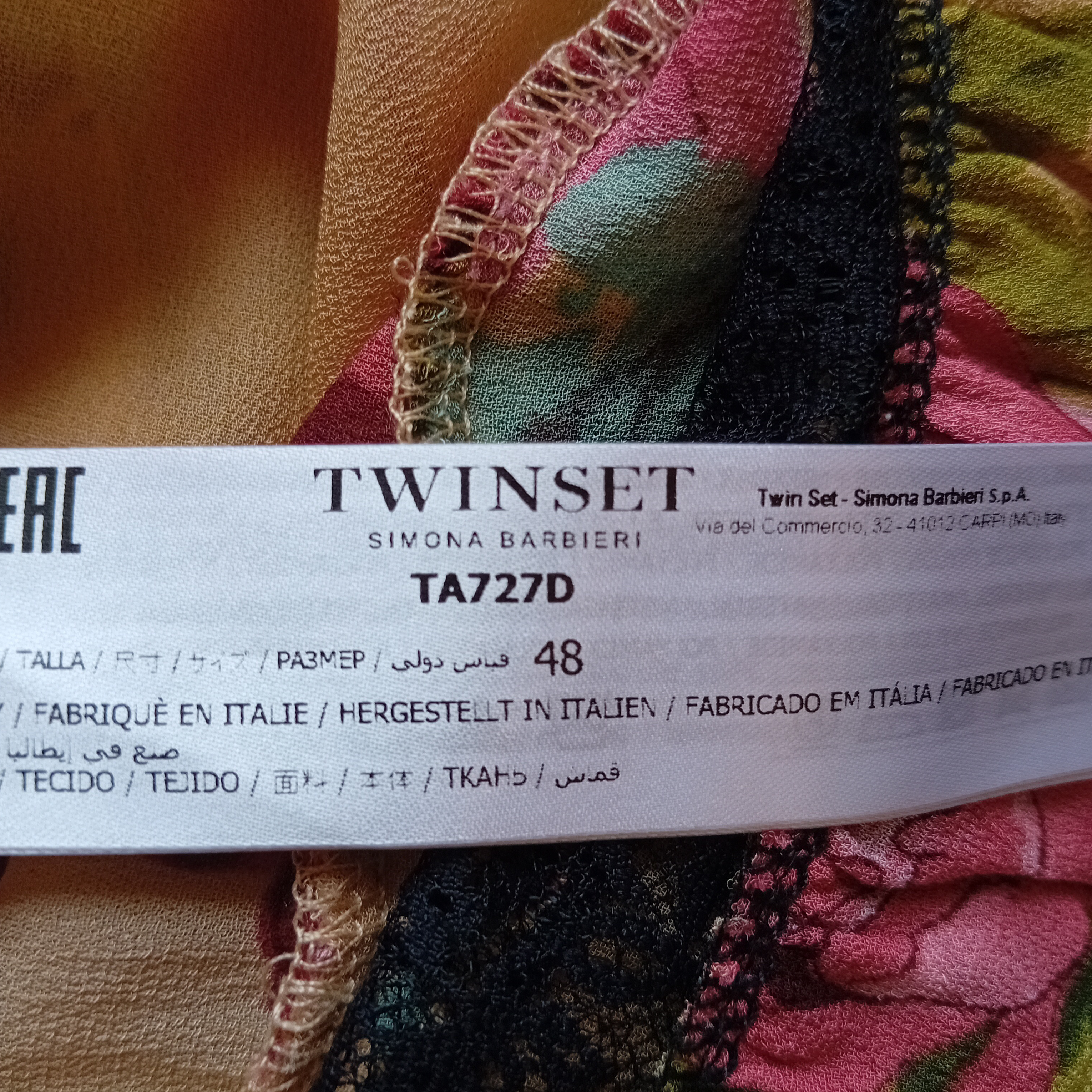 Robe À Fleurs Volanté Twinset Xxl